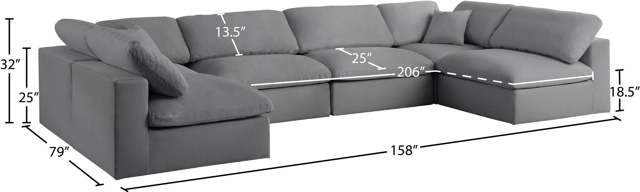 Serene - 6 Piece Modular Sectional
