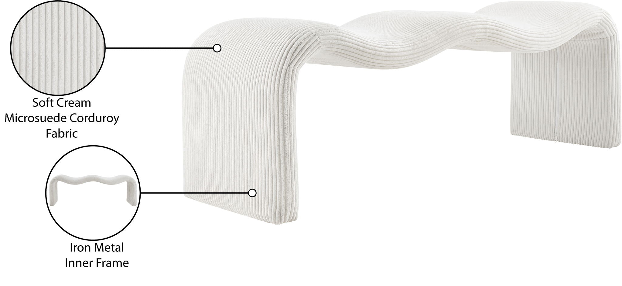 Willow - Corduroy Bench