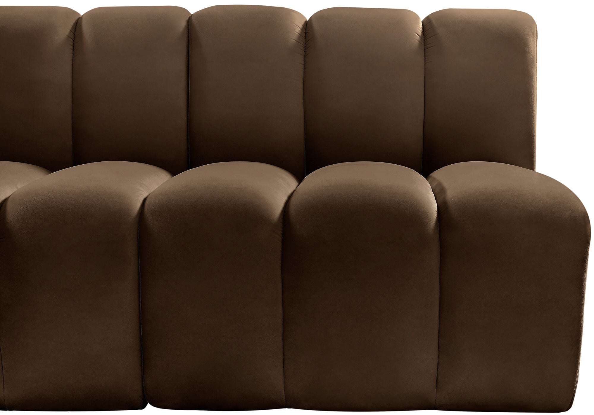 Arc - Velvet 5 Piece U-Shaped Modular Sofa
