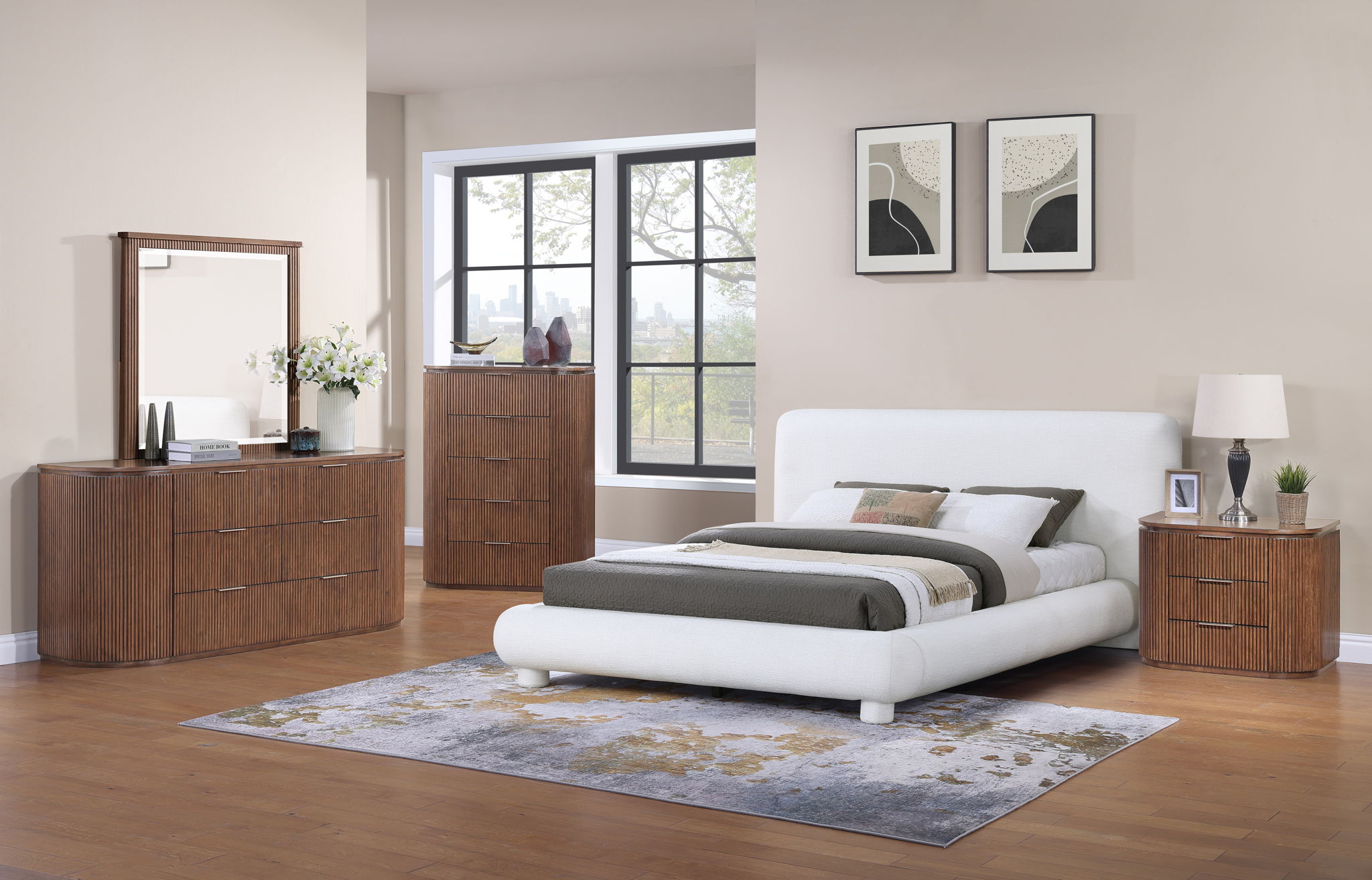 Astrid - Solid Wood And Oak Veneer Desk