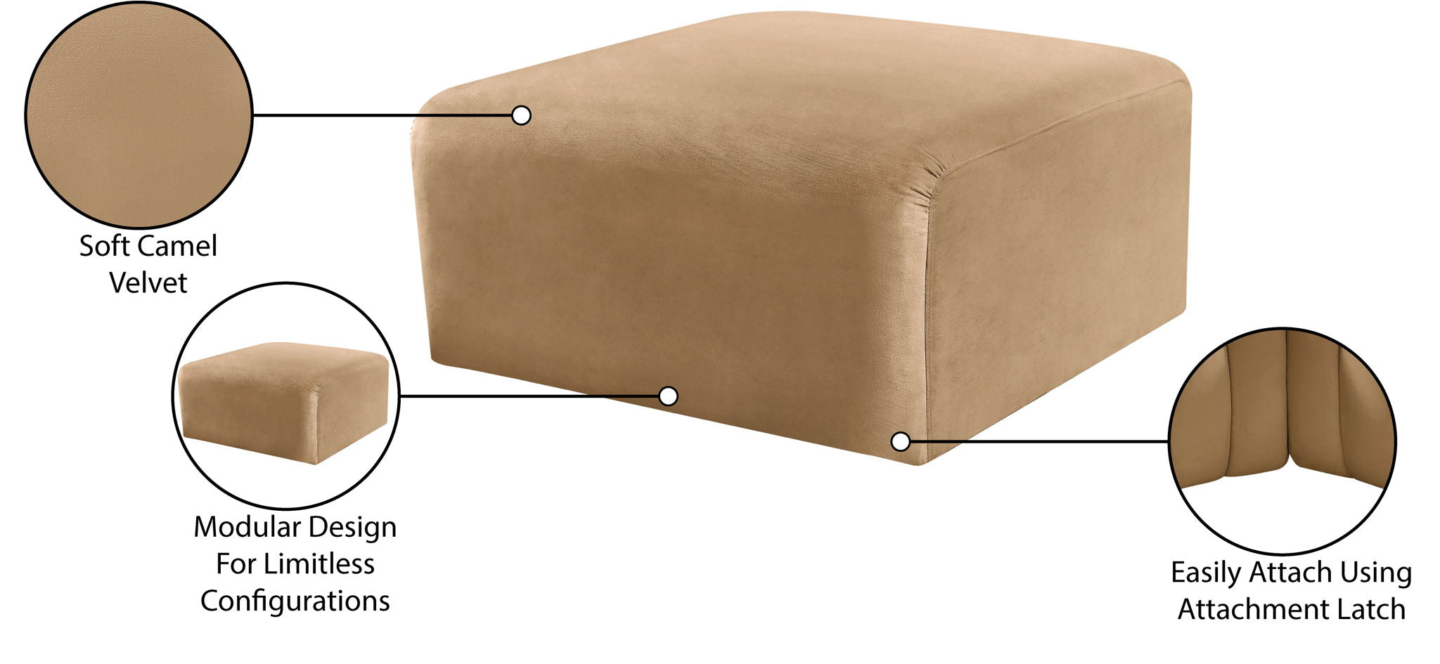 Arc - Velvet Ottoman