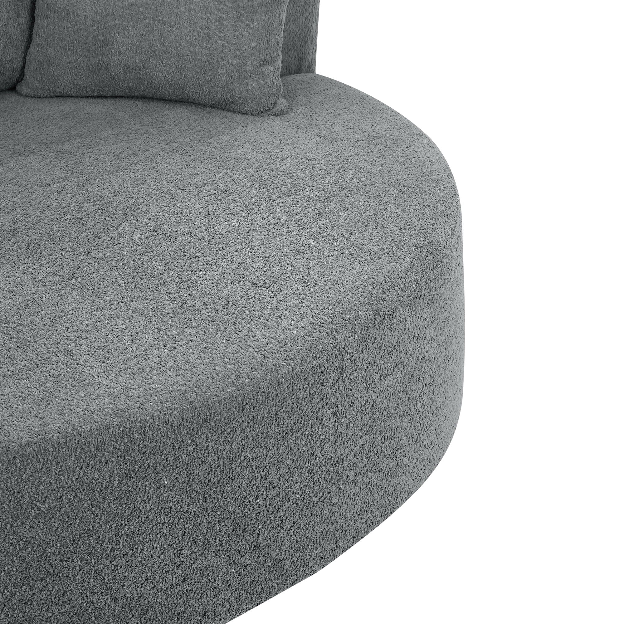 360° Swivel Accent Barrel Chair With 3 Removable Pillows For Living Room
