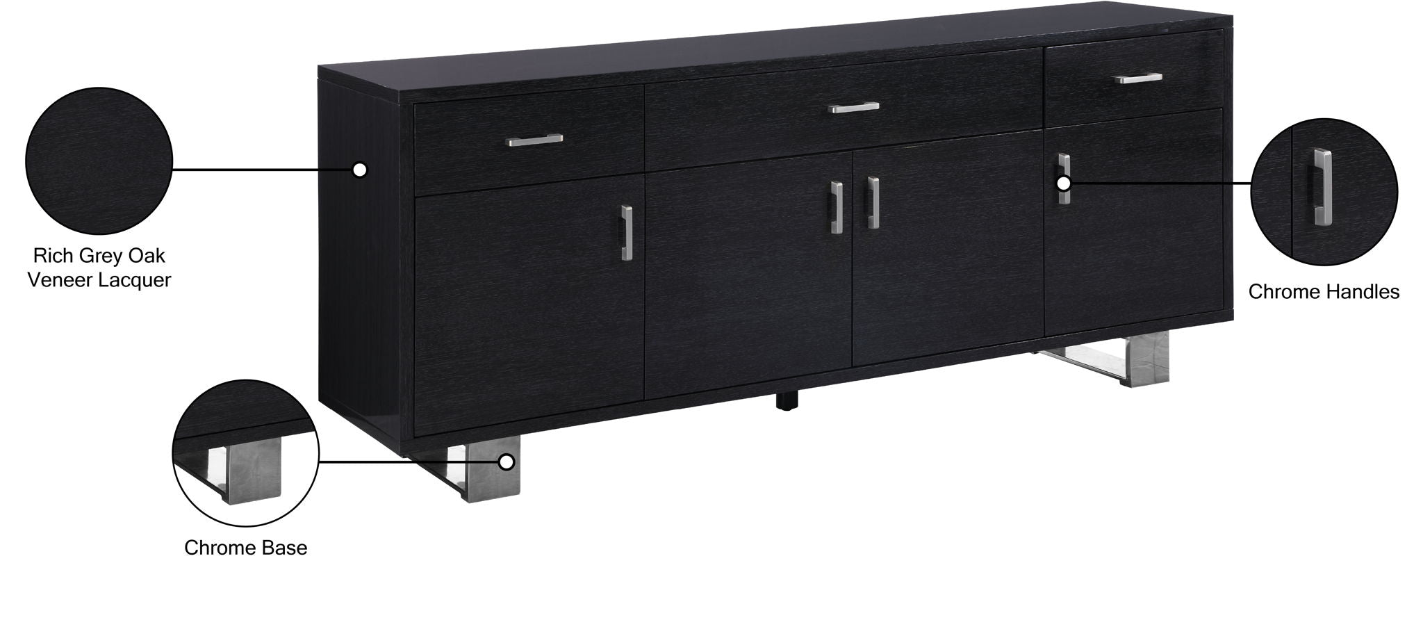 Excel - Sideboard - Dark Gray