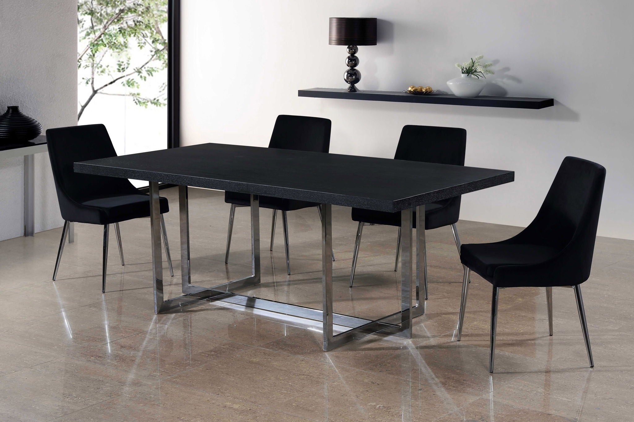 Karina - Dining Chair with Chrome Legs (Set of 2)