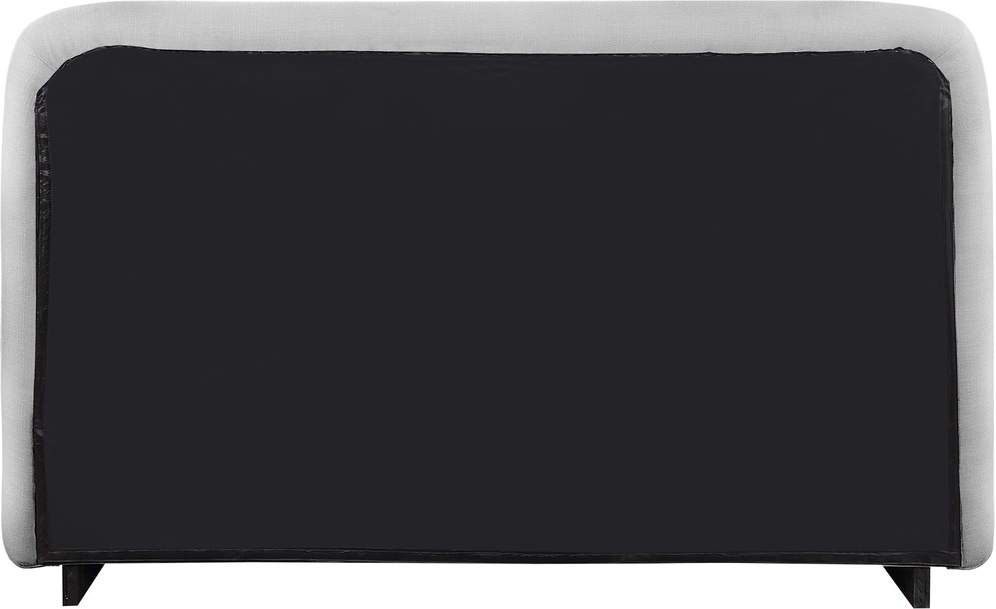 Rigby - Linen Bed With Black Base