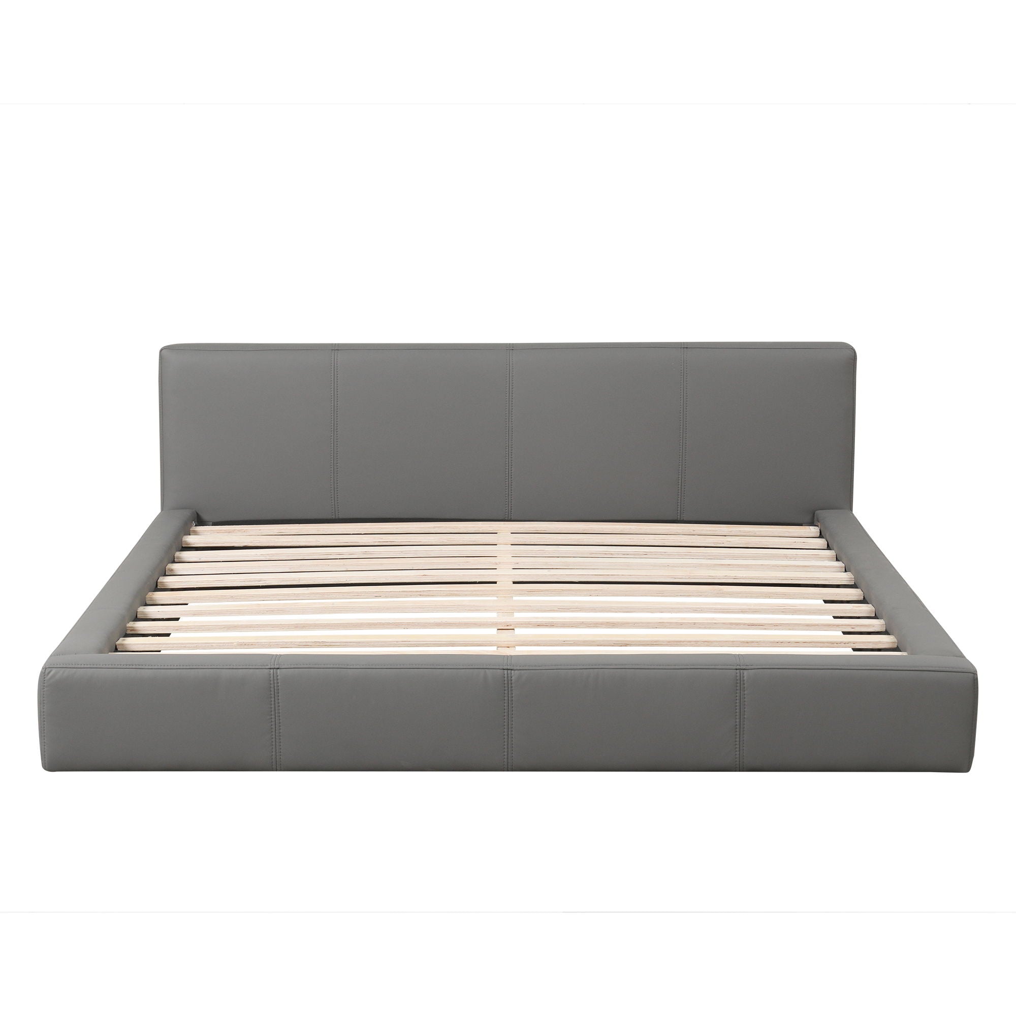 Stylish Upholstered Bed With Birch Wood Frame