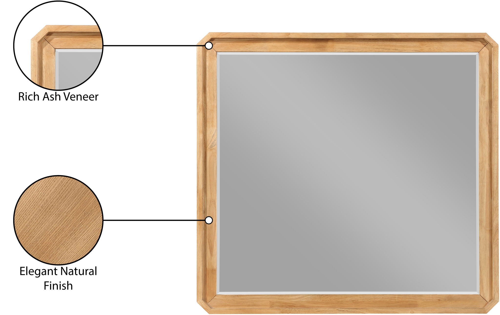 Parker - Rubberwood Mirror