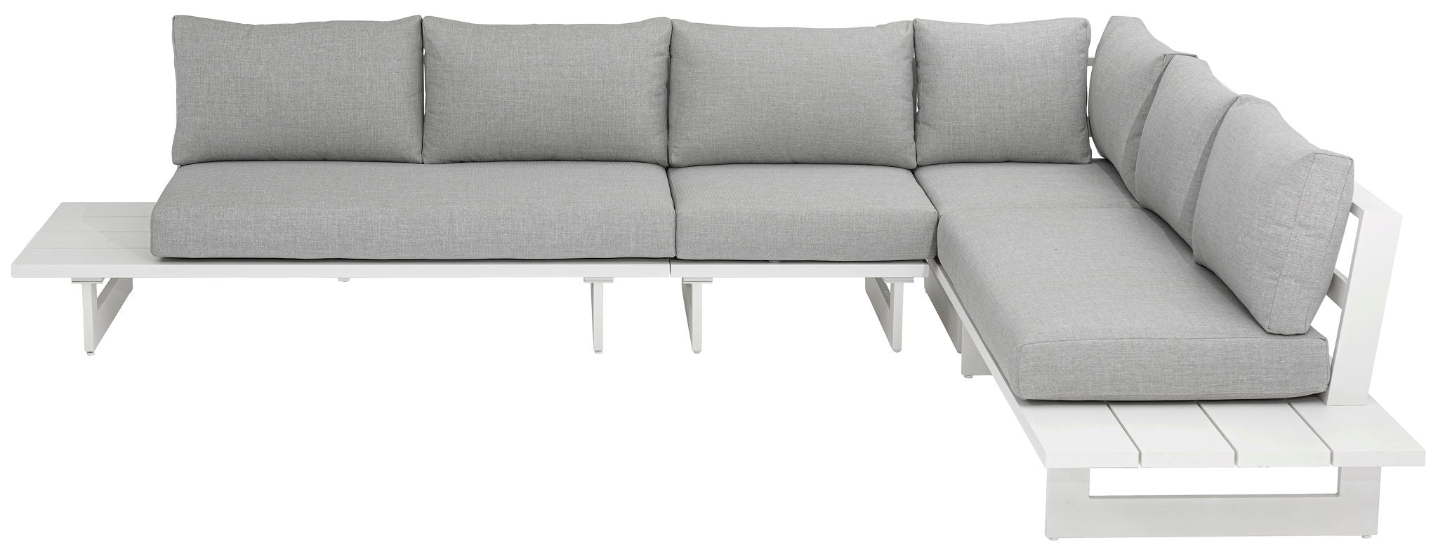 Maldives - 4 Piece Water Resistant Outdoor Patio Modular Sectional With White Base