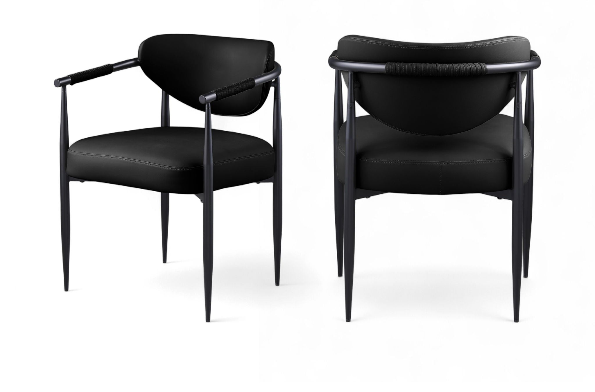Virella - faux Leather Upholstered Dining Chair (Set of 2) - Black Base
