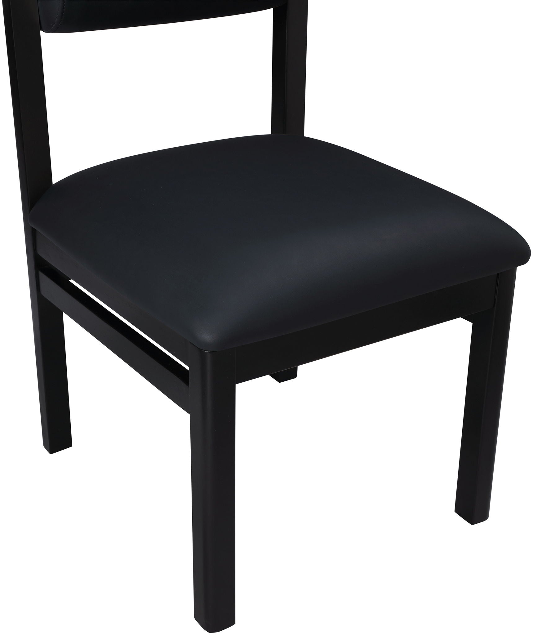 Roundhill - Faux Leather Dining Chair (Set of 2) - Black Frame
