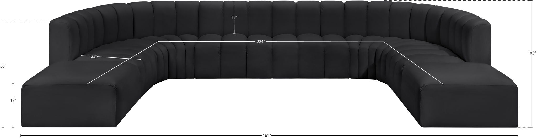 Arc - Faux Leather Modular Sectional