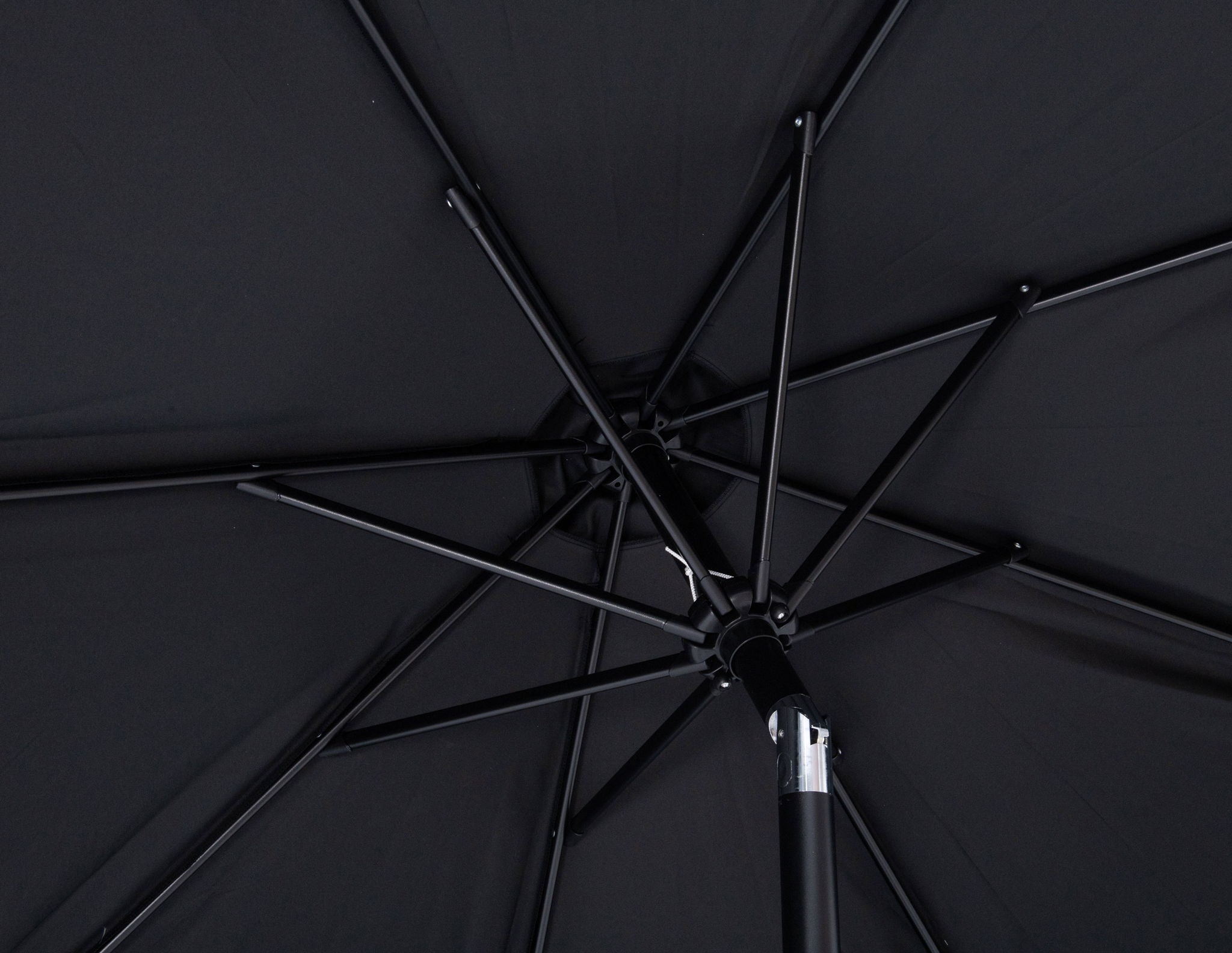 Amalfi - Patio Umbrella - Black Base / Black Pole
