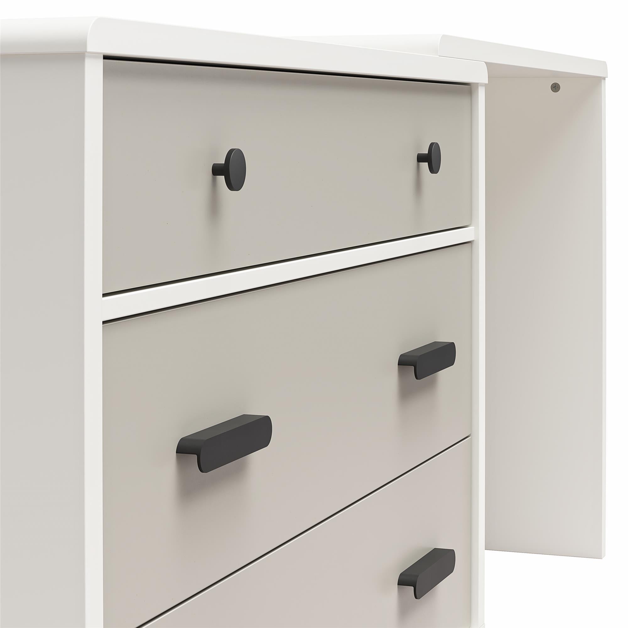 Valencia - 3 Drawer Dresser And Desk - Taupe