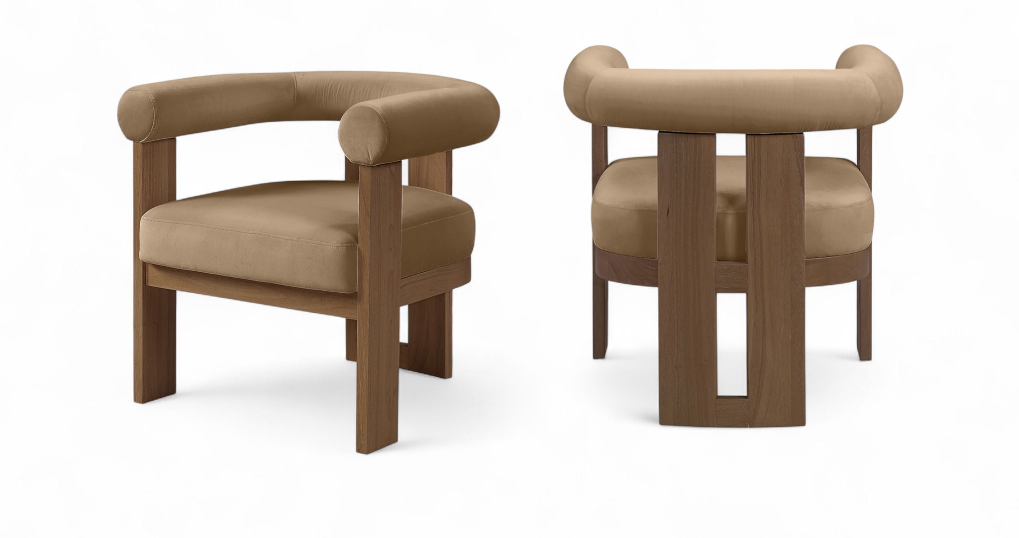 Arienzo - Performance Fabric Upholstered Accent Chair - Walnut Base