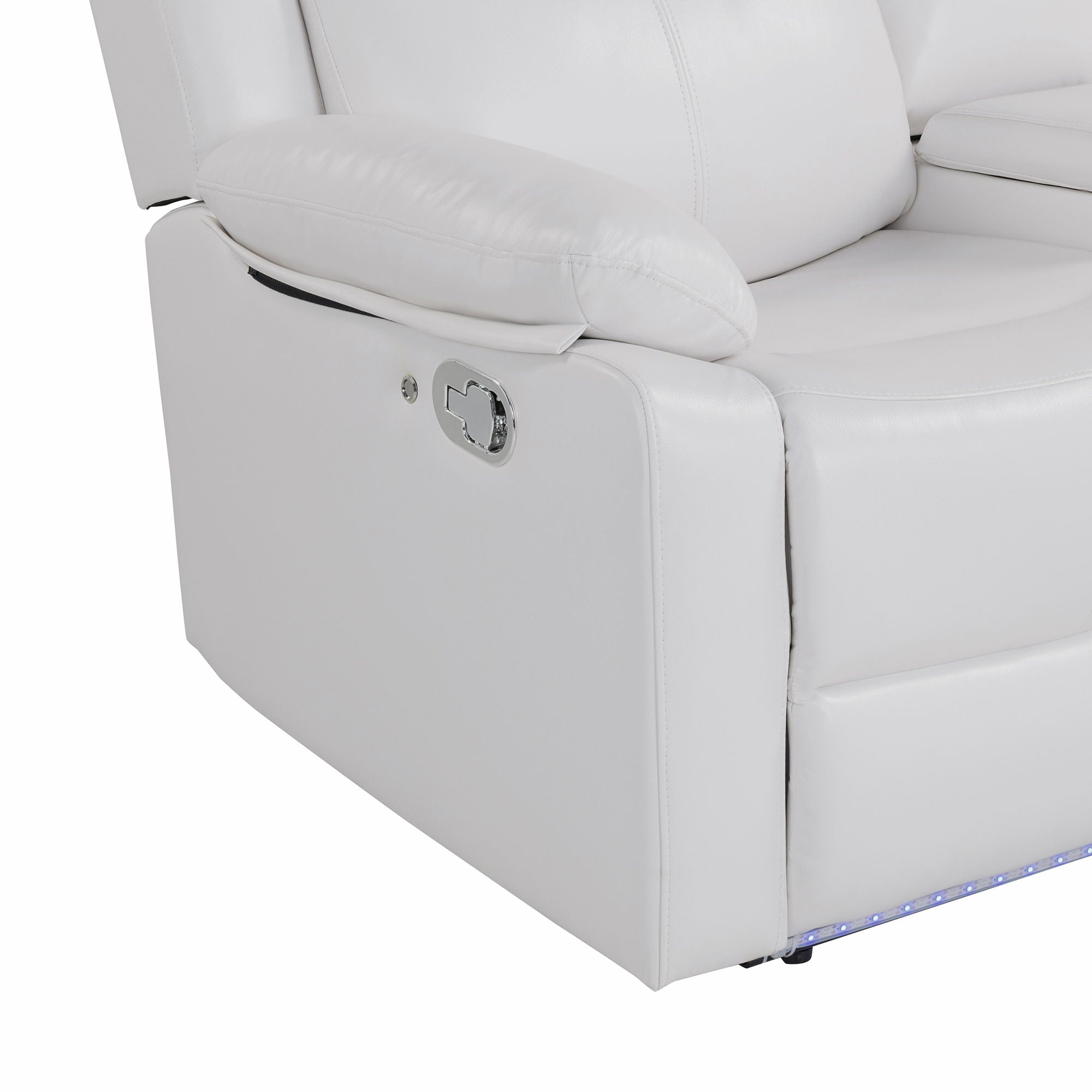 Blanche - Reclining Set With LED Lights, Speaker