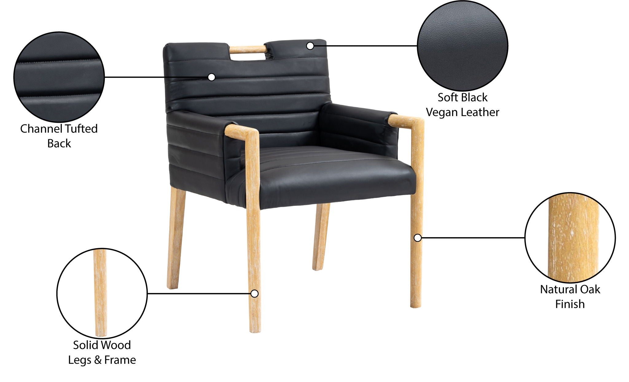 Aimee - Dining Arm Chair - Light Brown Legs