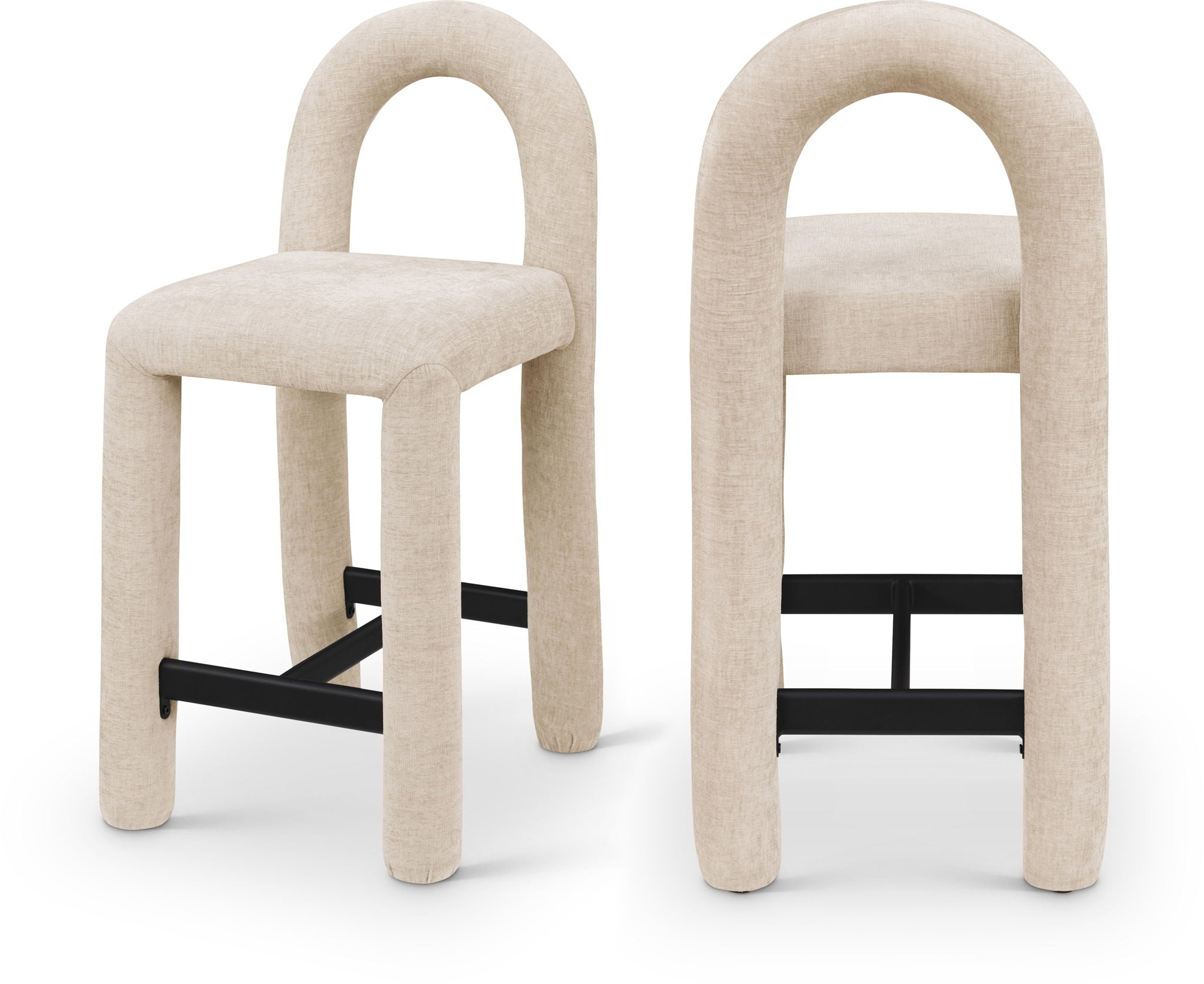 Amari - Chenille Fabric Stool