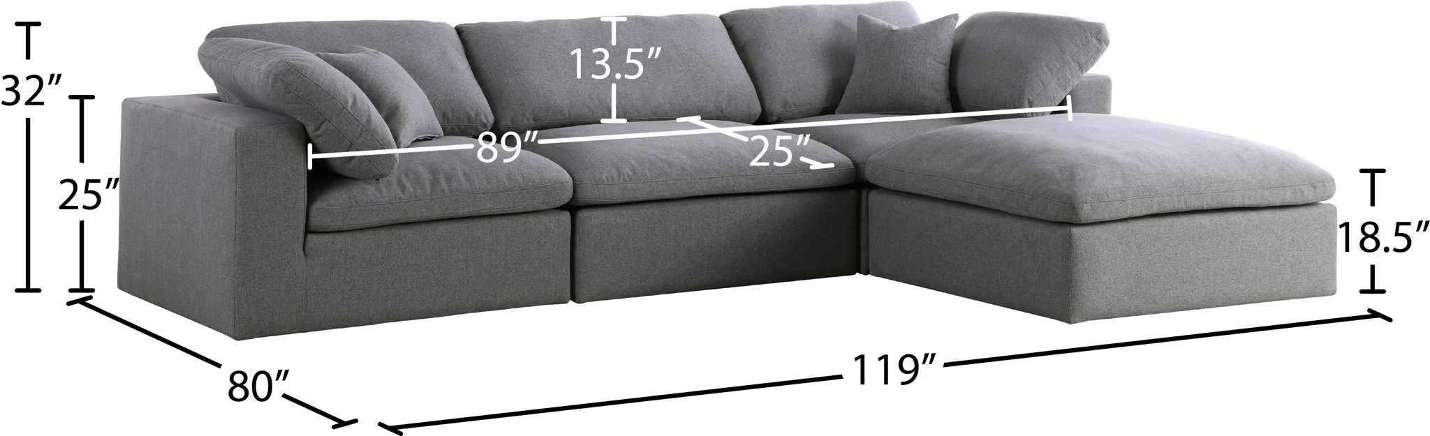Serene - 4 Piece Modular Sectional