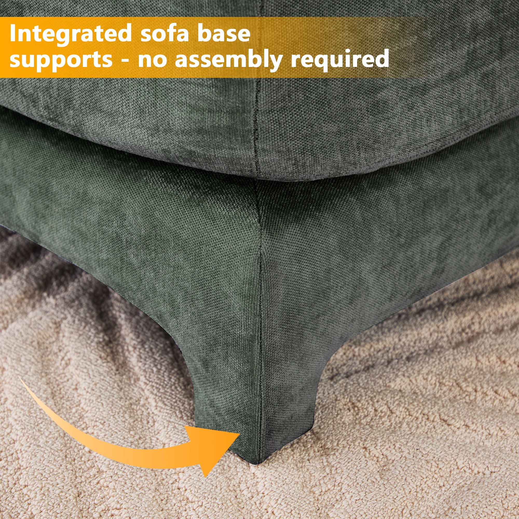 Elegant Sofa With Ergonomic Design And Lumbar Pillows