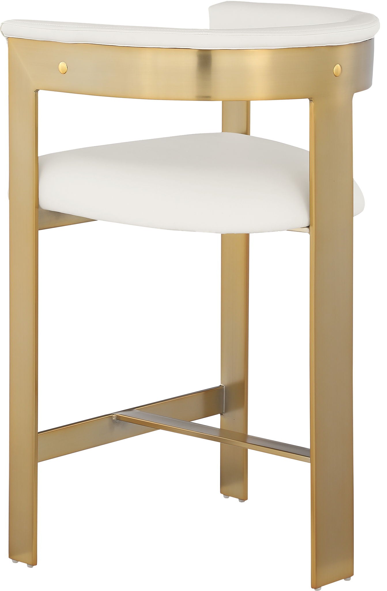Romeo - Faux Leather Counter Stool With Gold Base (Set of 2)