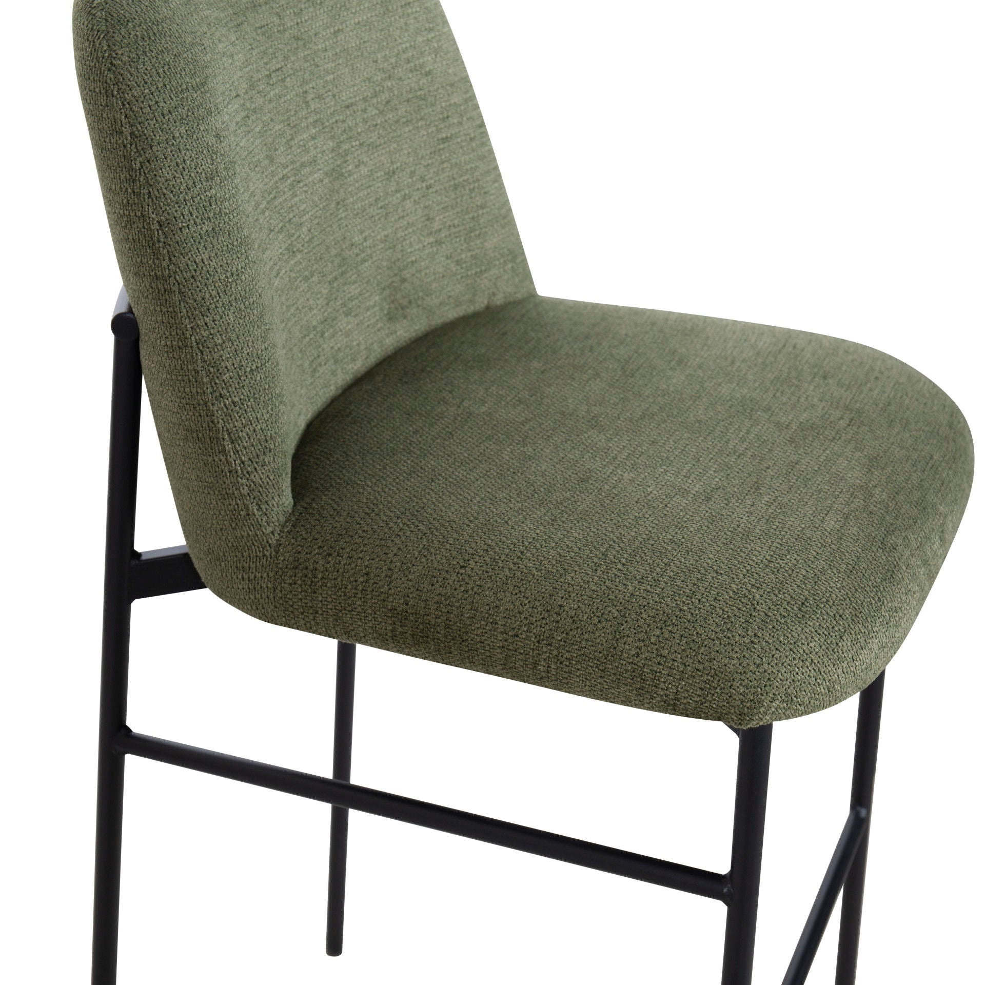 Erik - Bar Chair With Black Metal Frame (Set of 2)