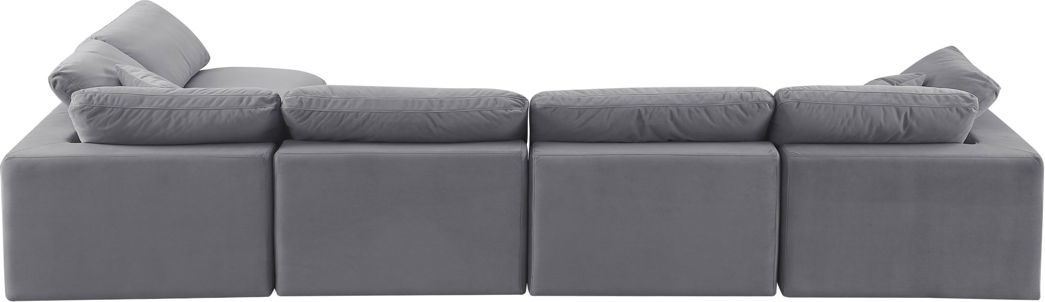 Comfy - 5 Piece Velvet Modular Sectional