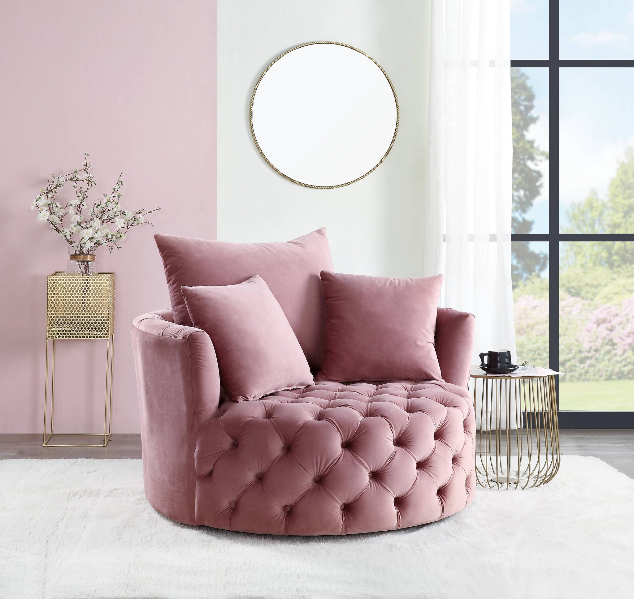 Zunyas - Accent Chair With Swivel