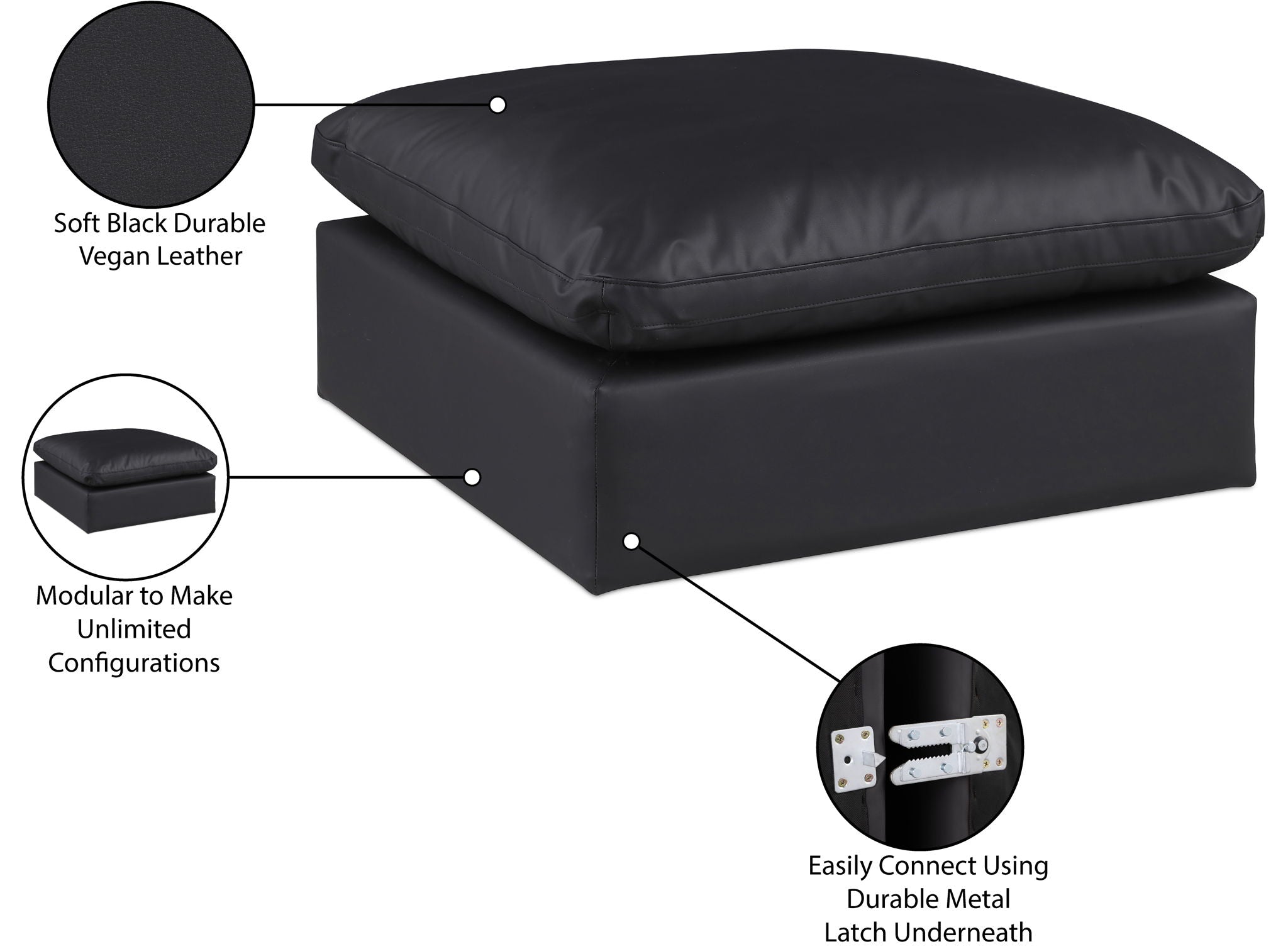 Comfy - Faux Leather Ottoman