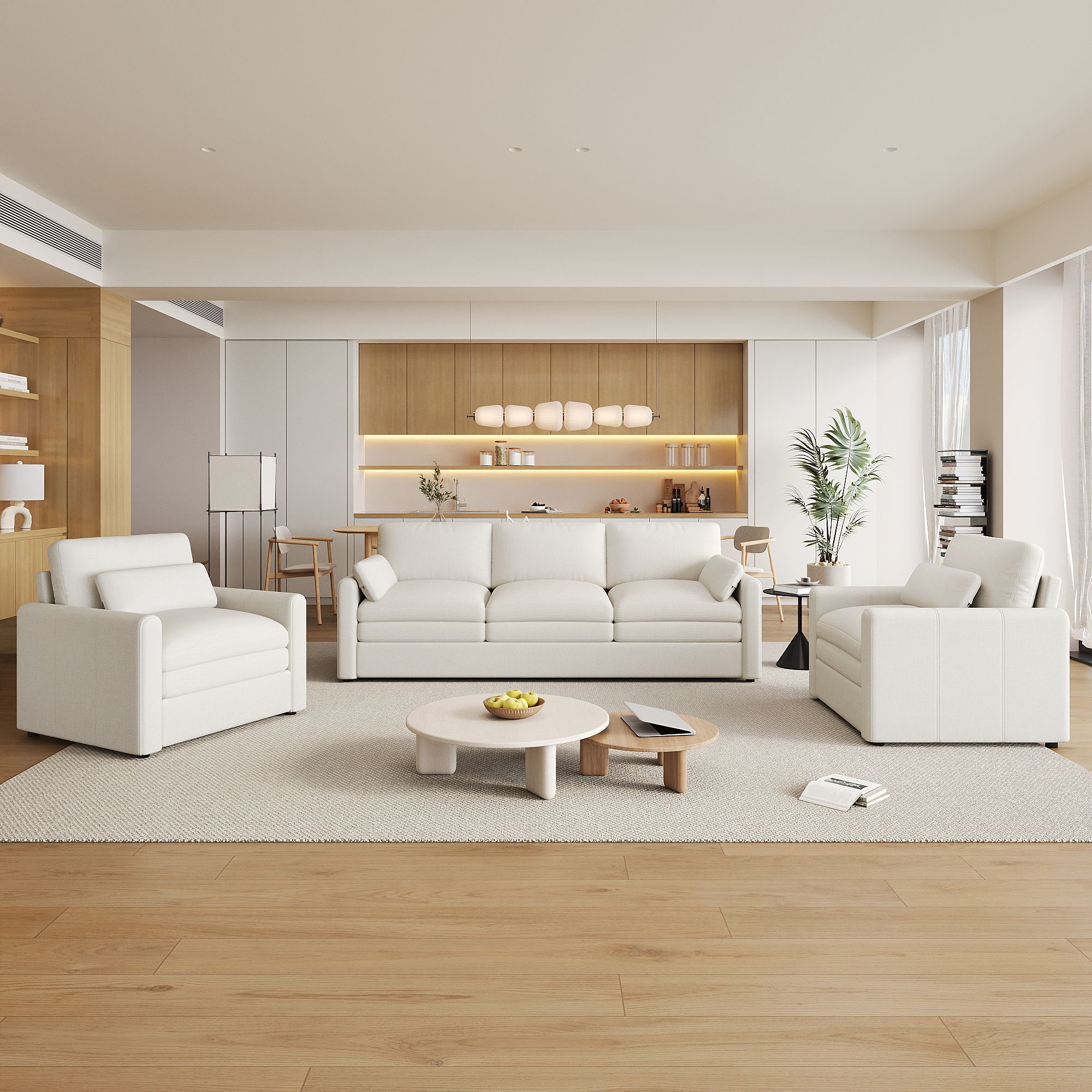 Cozy Sofa Set Oversized Comfy Cloud Sofa With Double Cushion