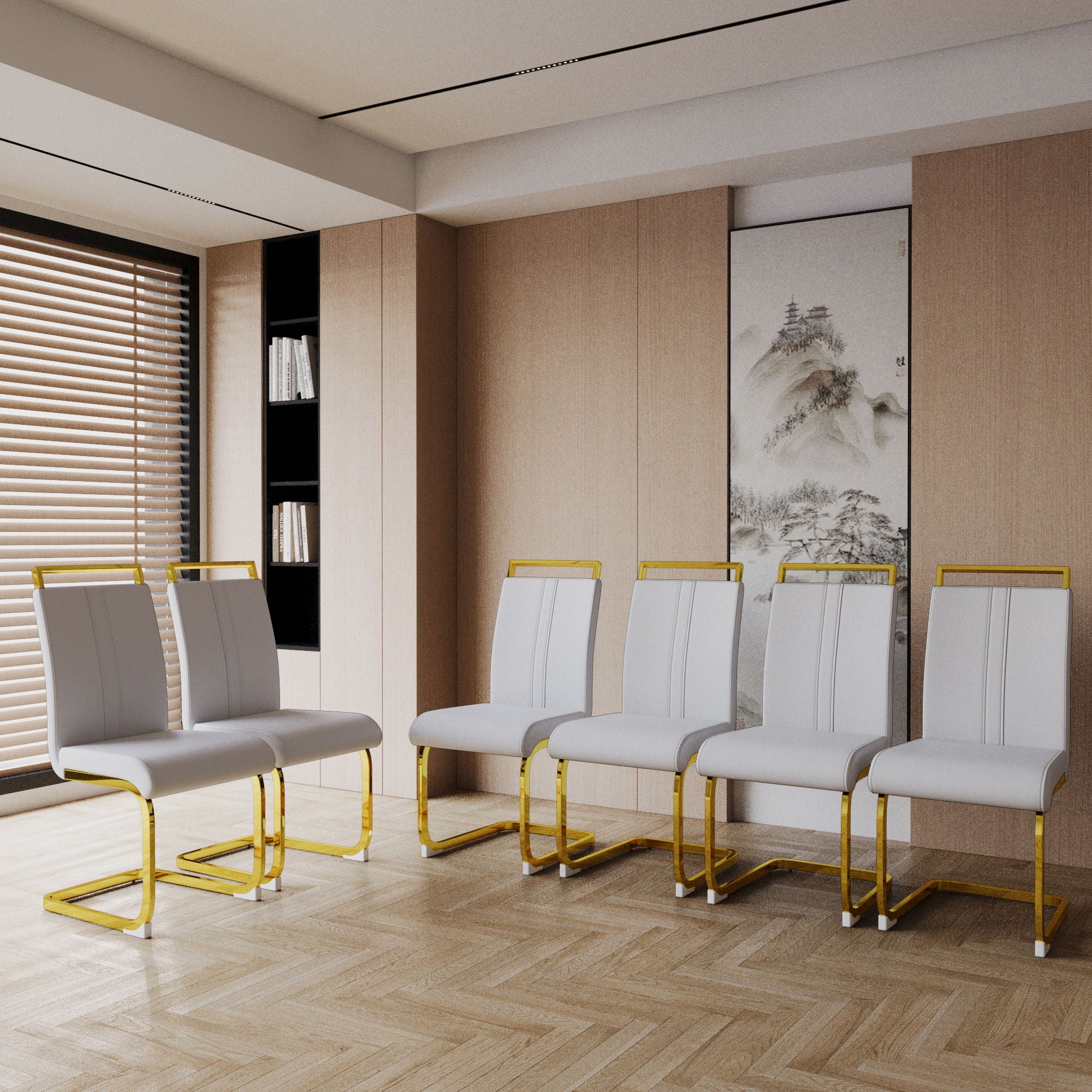 Side Dining Room Chair, Padded Seat High Back