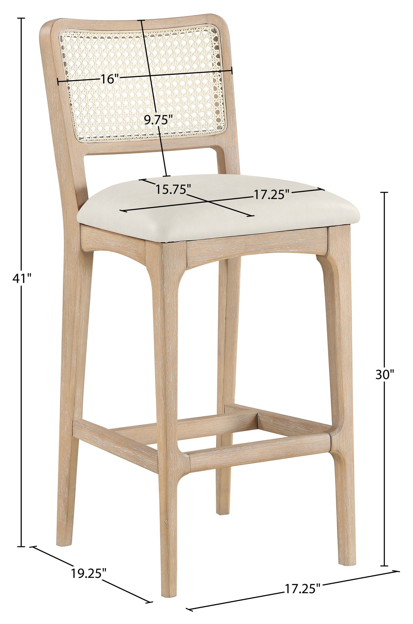 Atrium - Upholstered Bar Stool (Set of 2) - Brushed Natural Frame