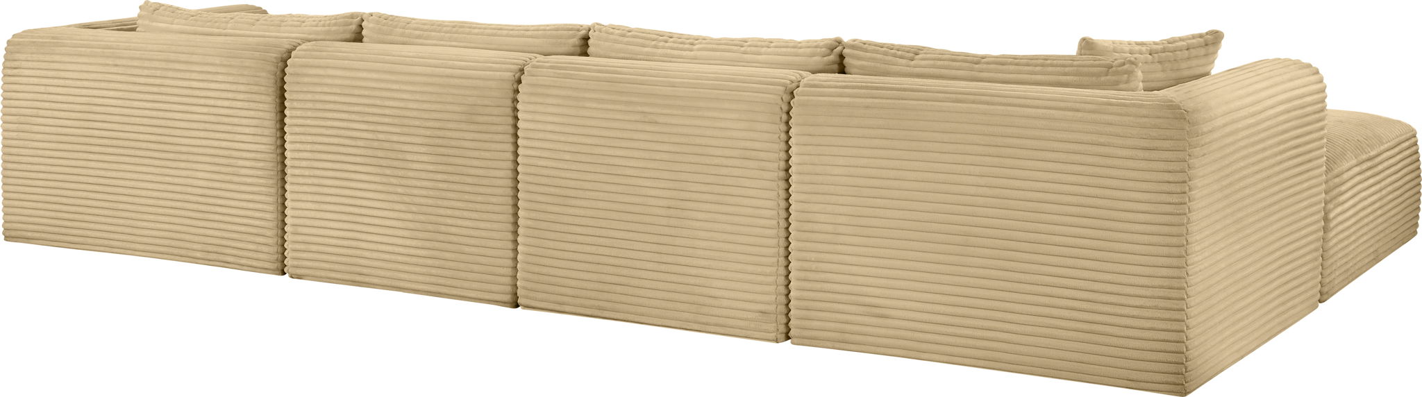 Shaggy - 5 Piece Modular Sectional With Chaise And Ottoman