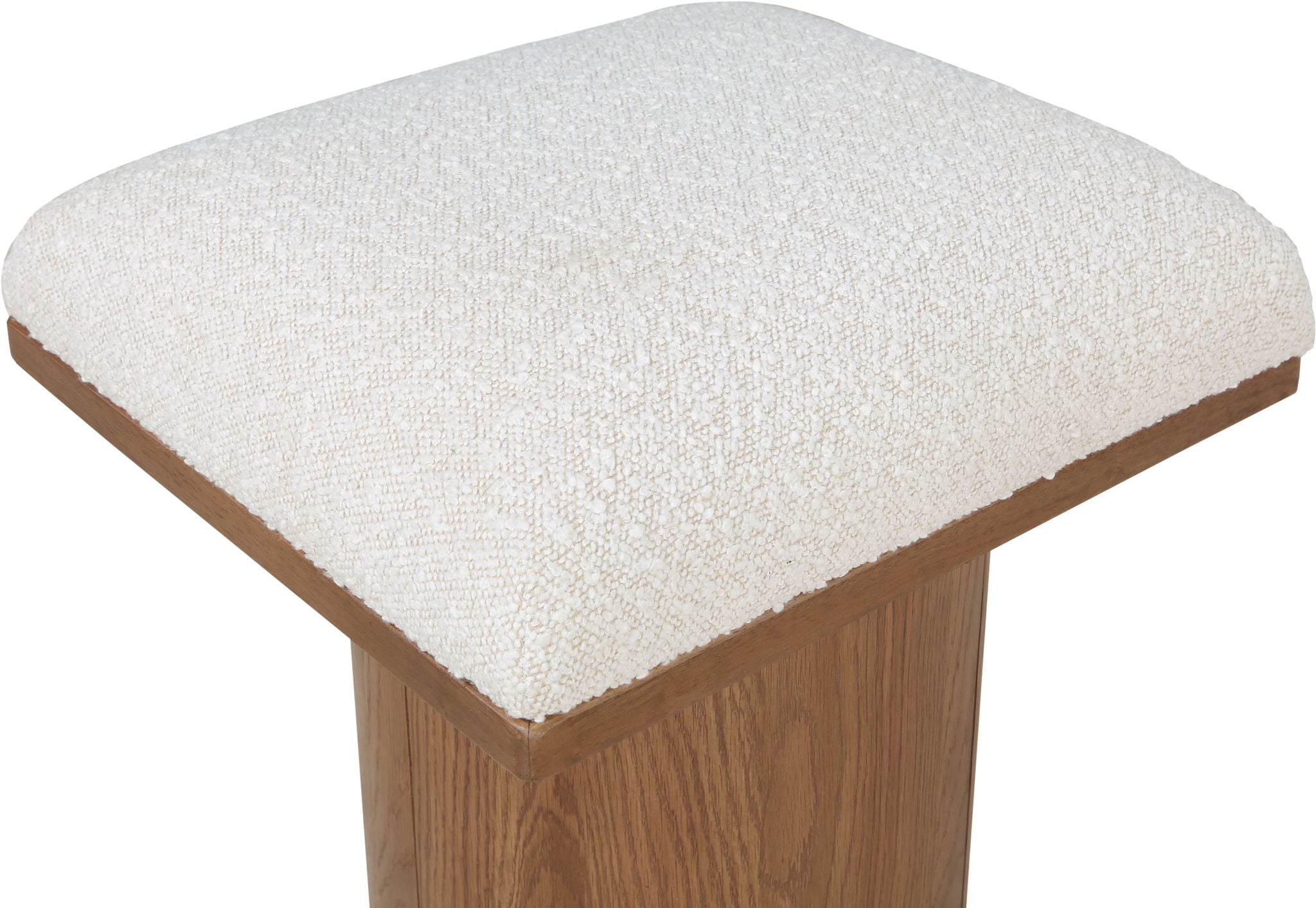 Pavilion - Bench Ottoman With Brown Base - Cream