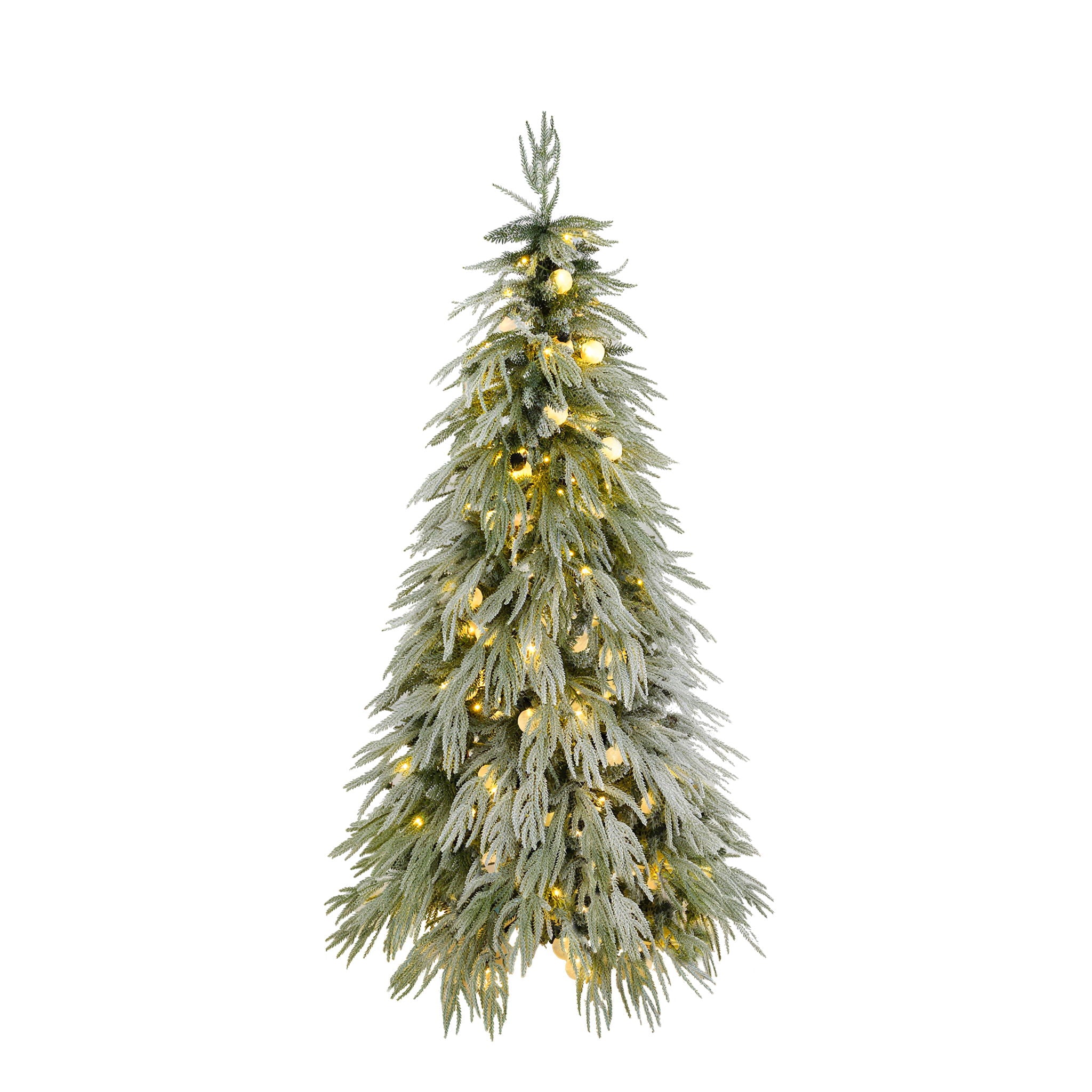 Snow Flocked Christmas Tree With LED Lights