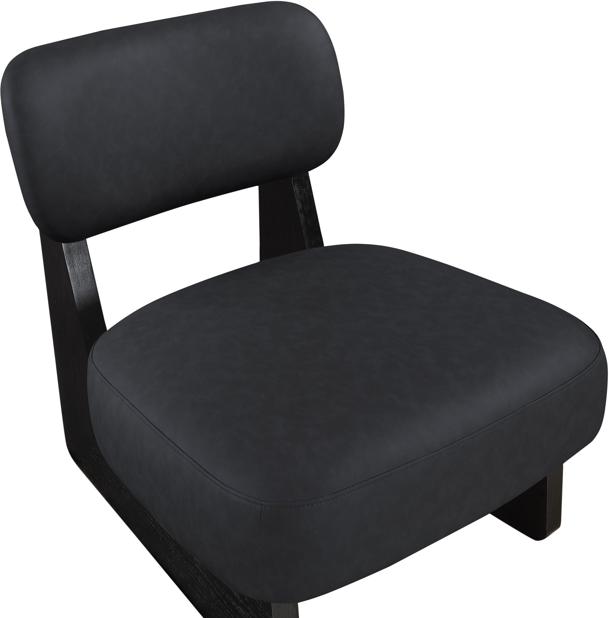 Vetra - Vegan Leather Upholstered Accent Chair With Black Base