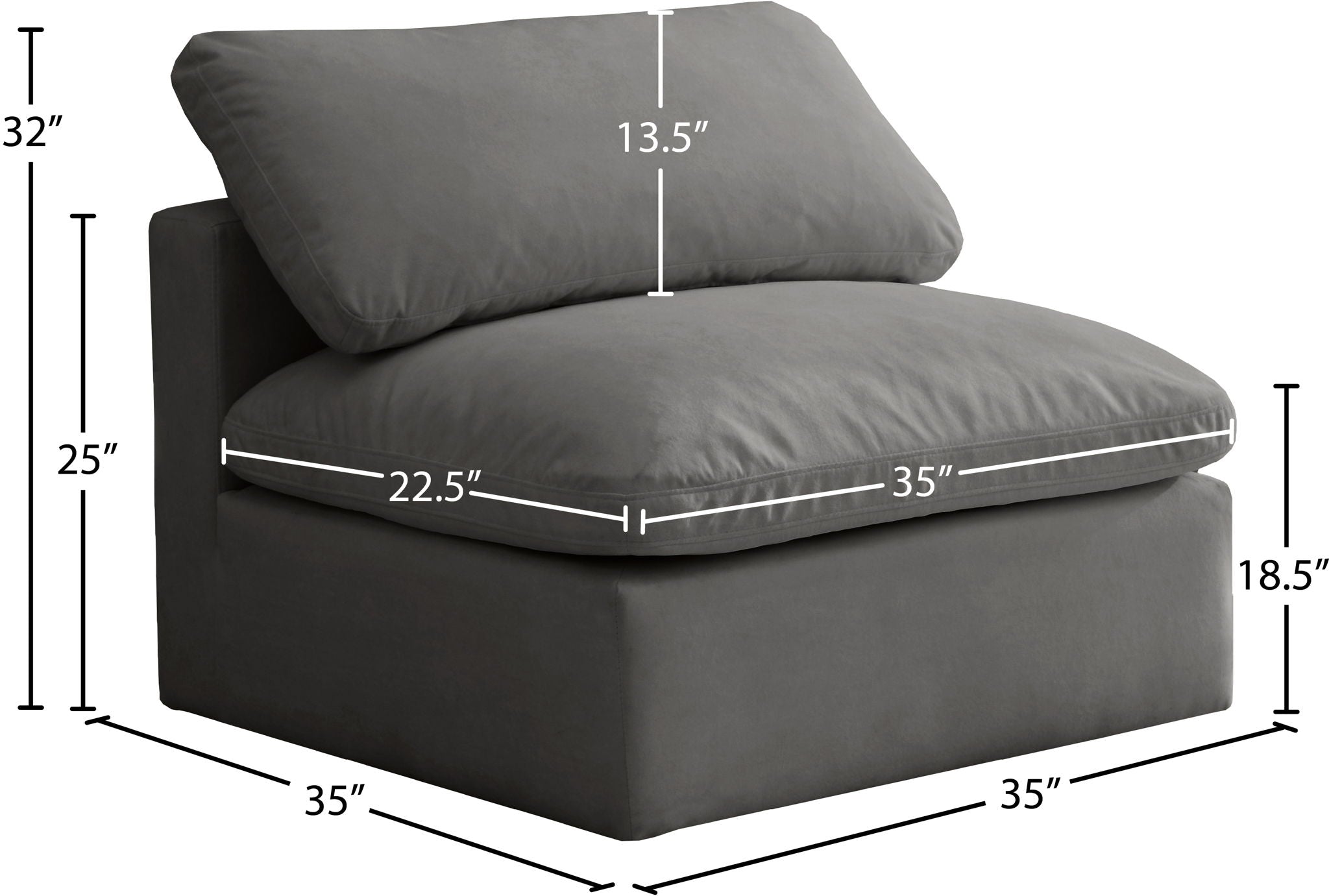 Plush - Modular Armless Chair