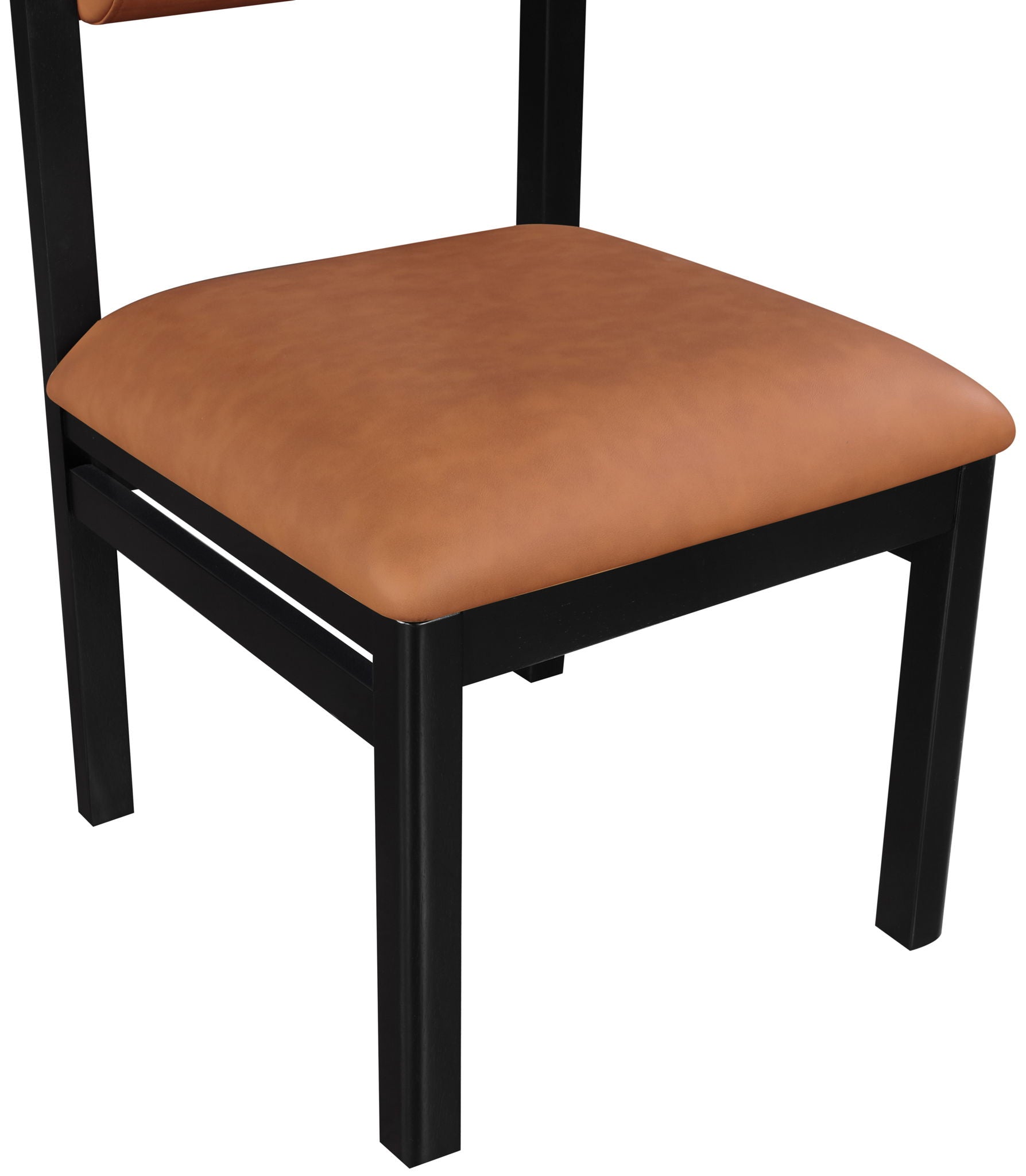 Roundhill - Faux Leather Dining Chair (Set of 2) - Black Frame