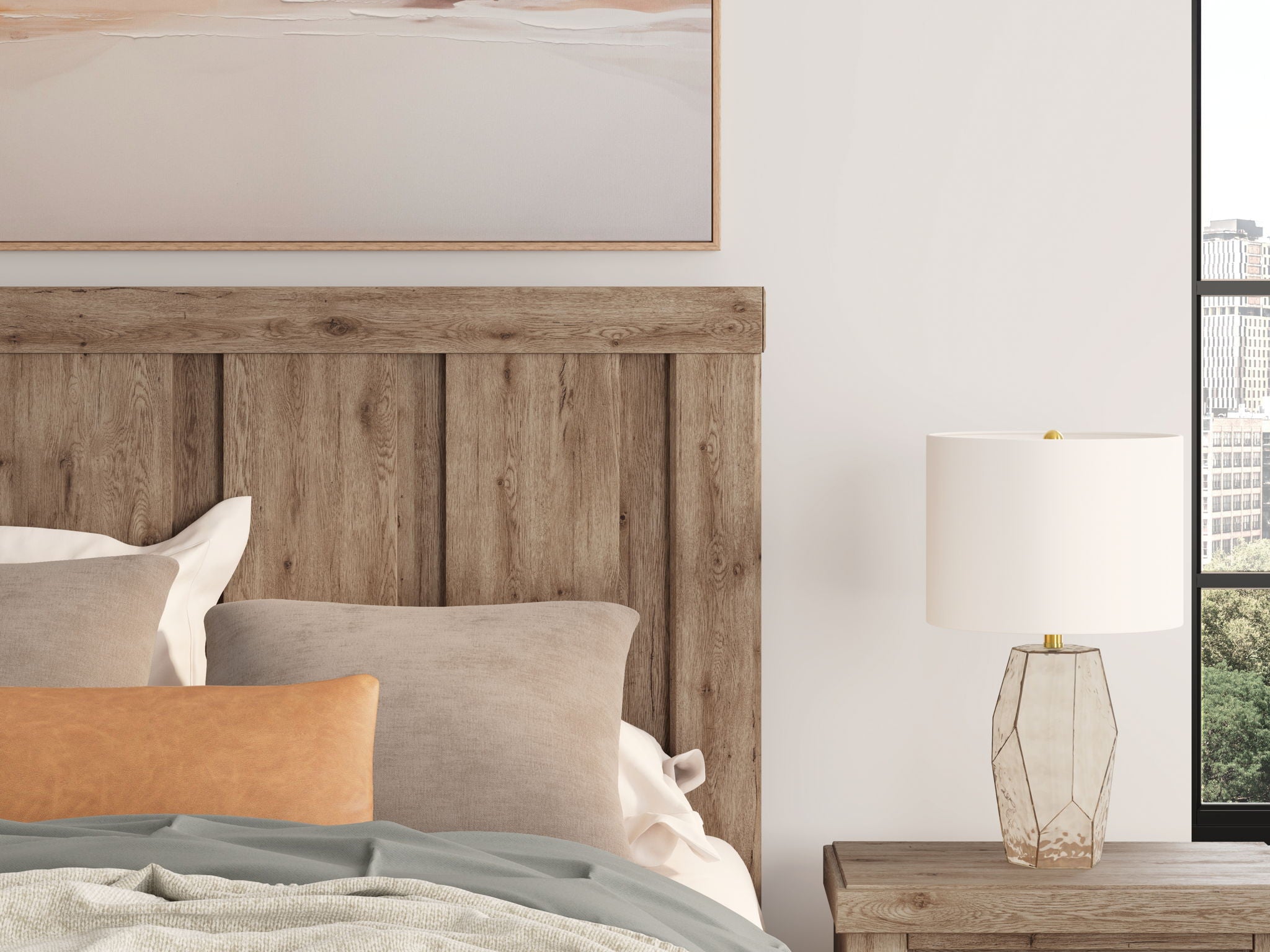 Oliandon - Panel Storage Bed
