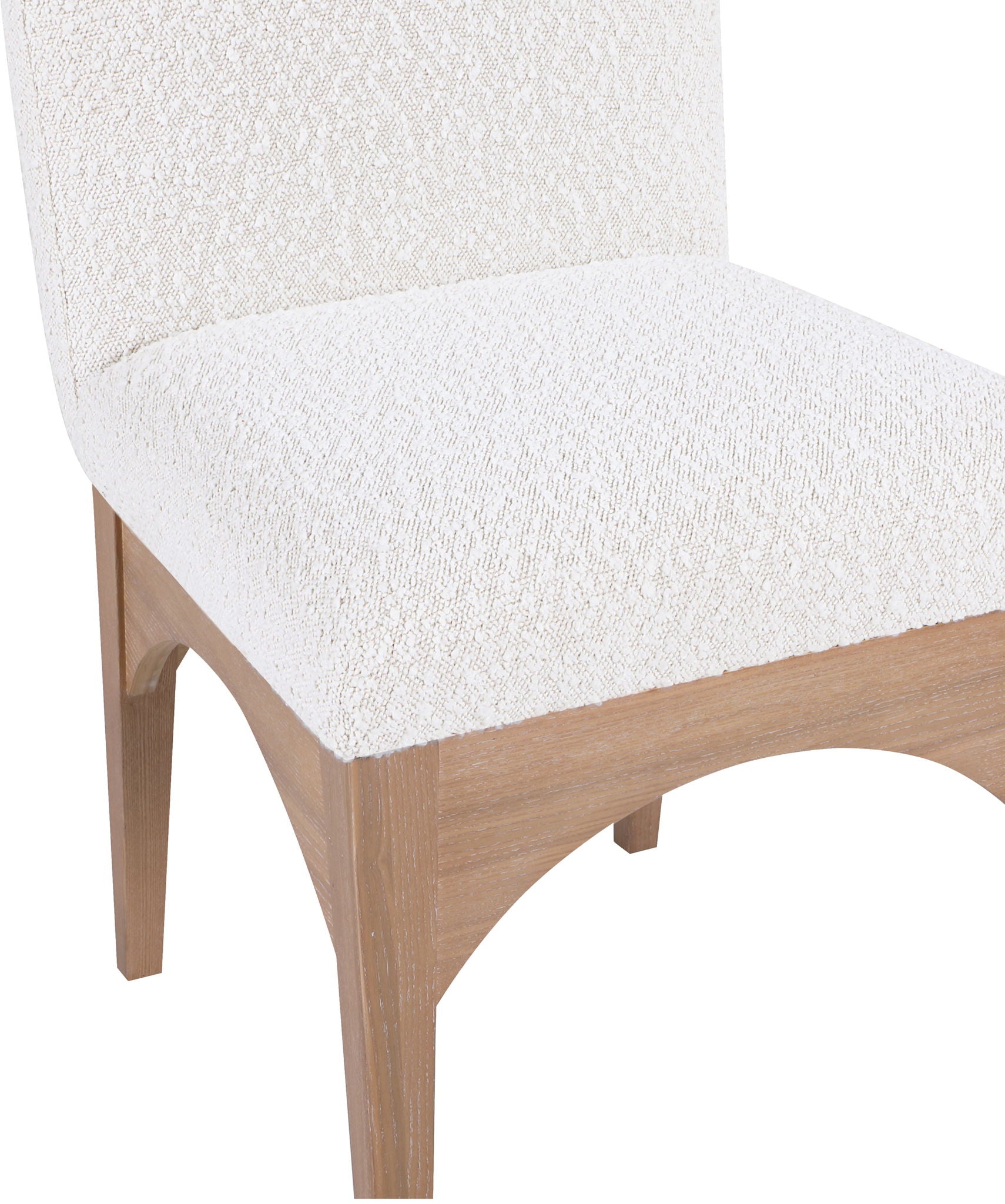 Waldorf - Boucle Dining Side Chair With Natural Legs