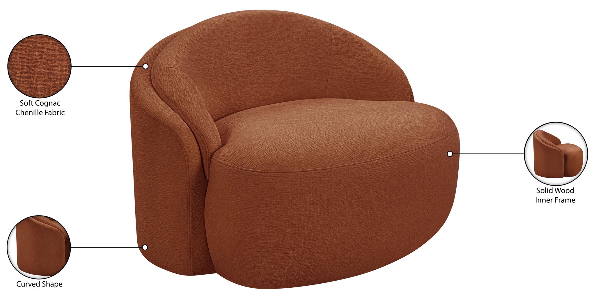 Caspian - Chenille Fabric Upholstered Chair