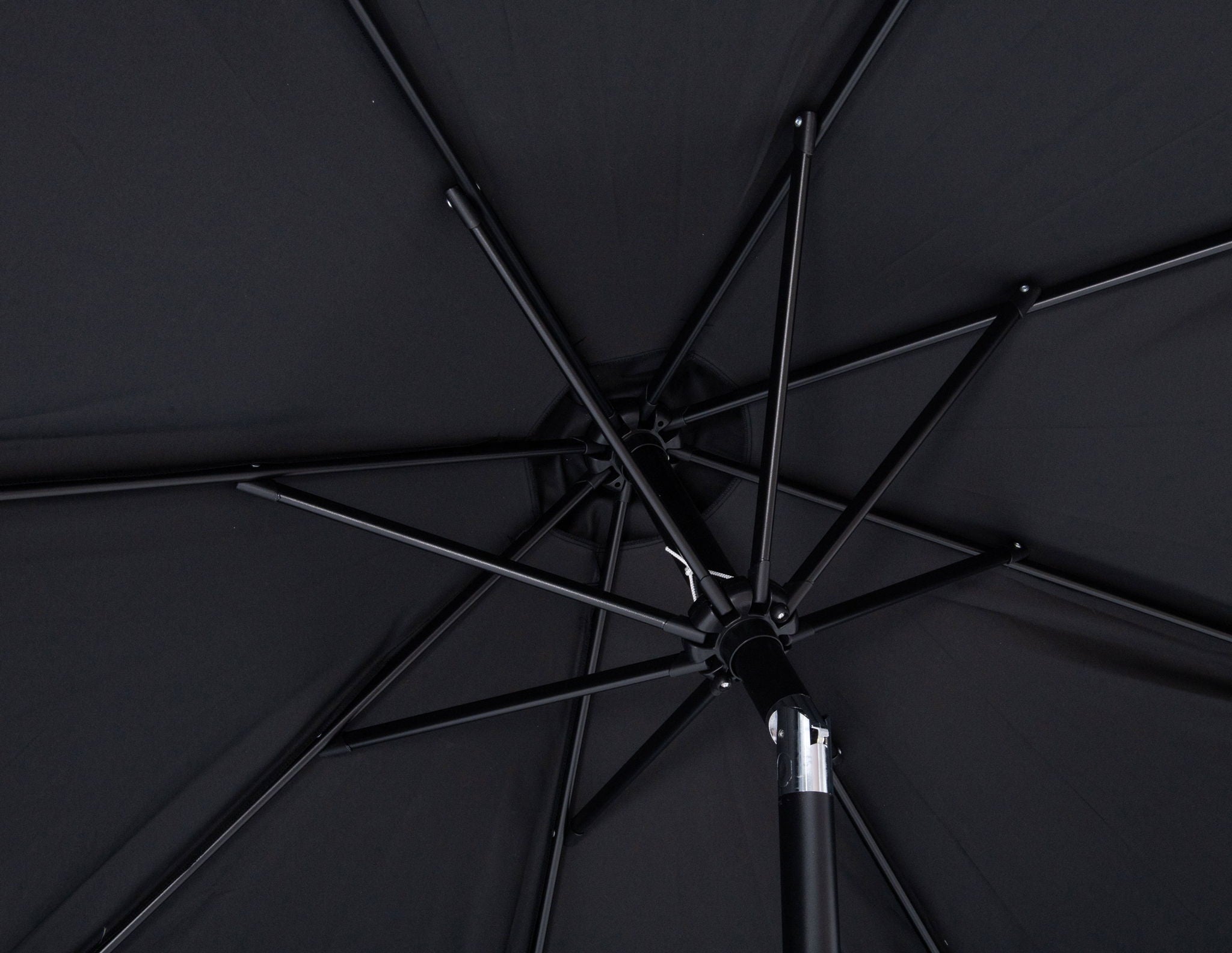 Amalfi - Aluminum Patio Umbrella - Light Brown Base / Black Pole