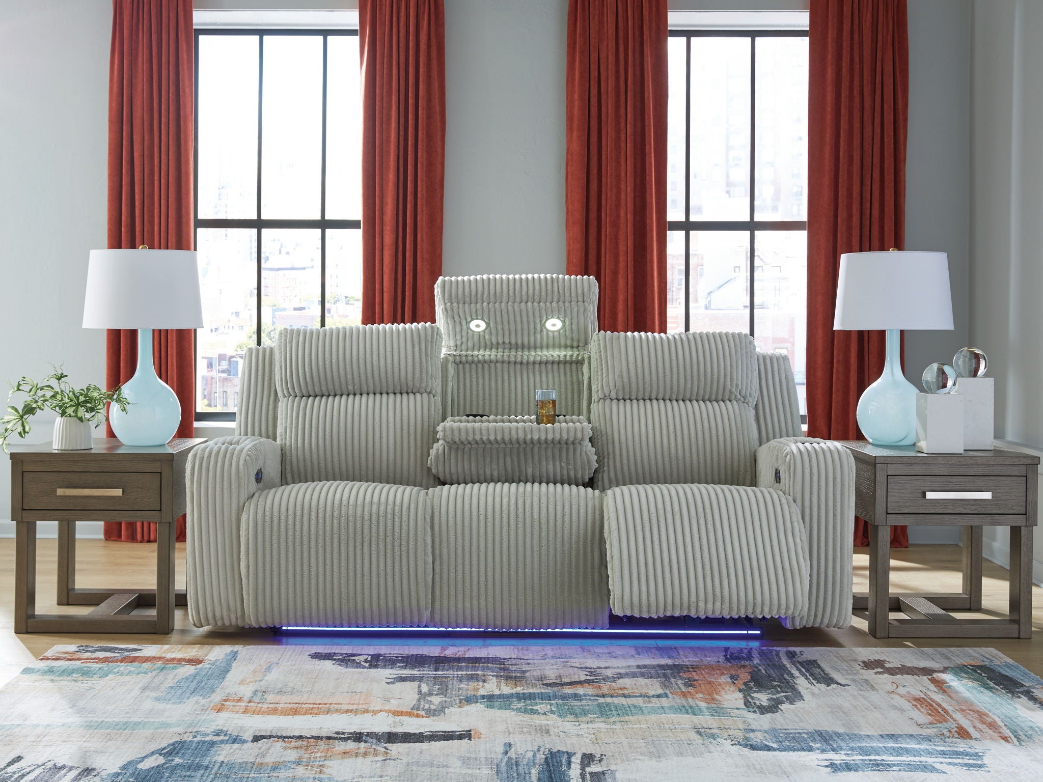 Forest Lake - Power Reclining Sofa With Adj Headrest