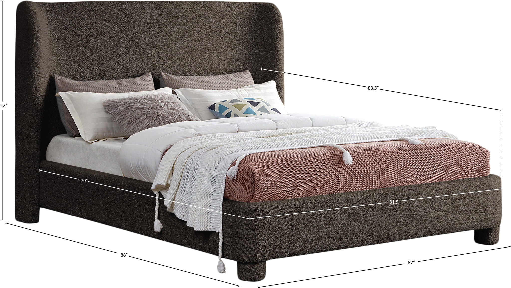 Penny - Boucle Fabric Bed
