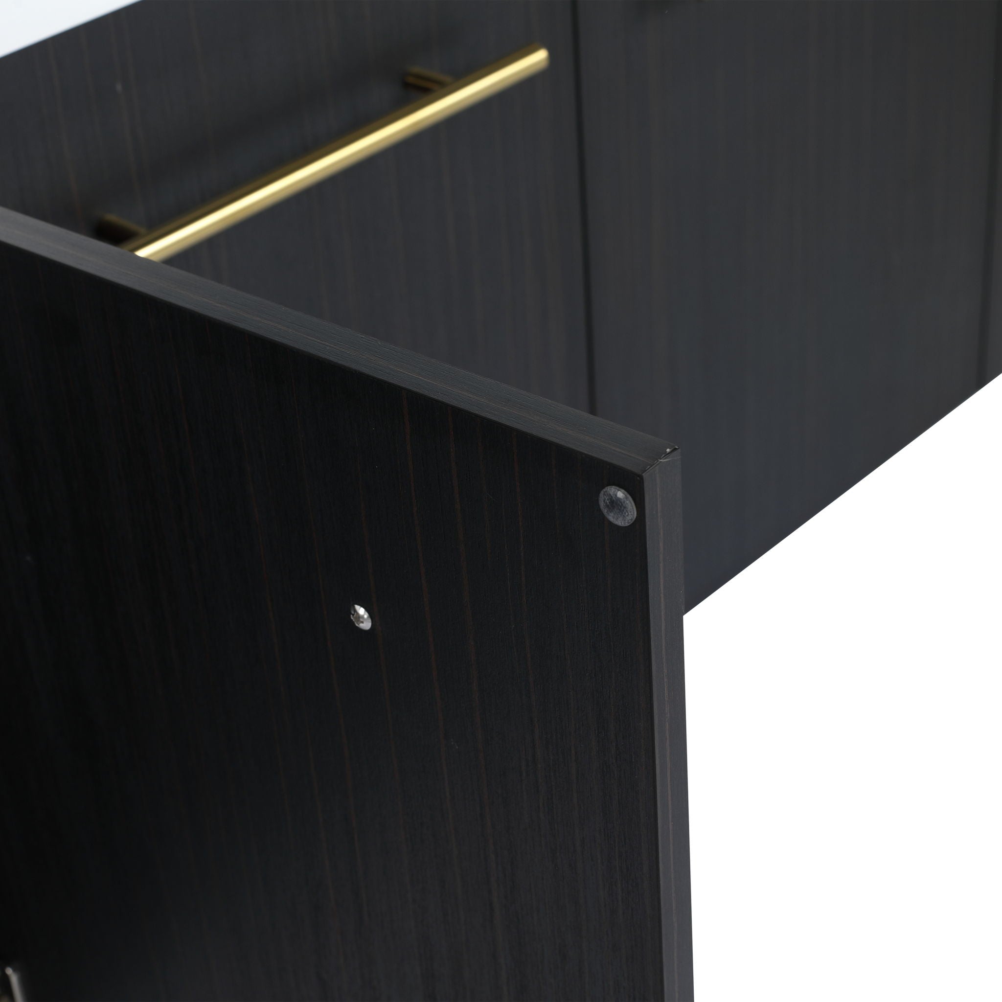 Modern Wall Mounted Bathroom Vanity With Resin Sink And Storage Rack