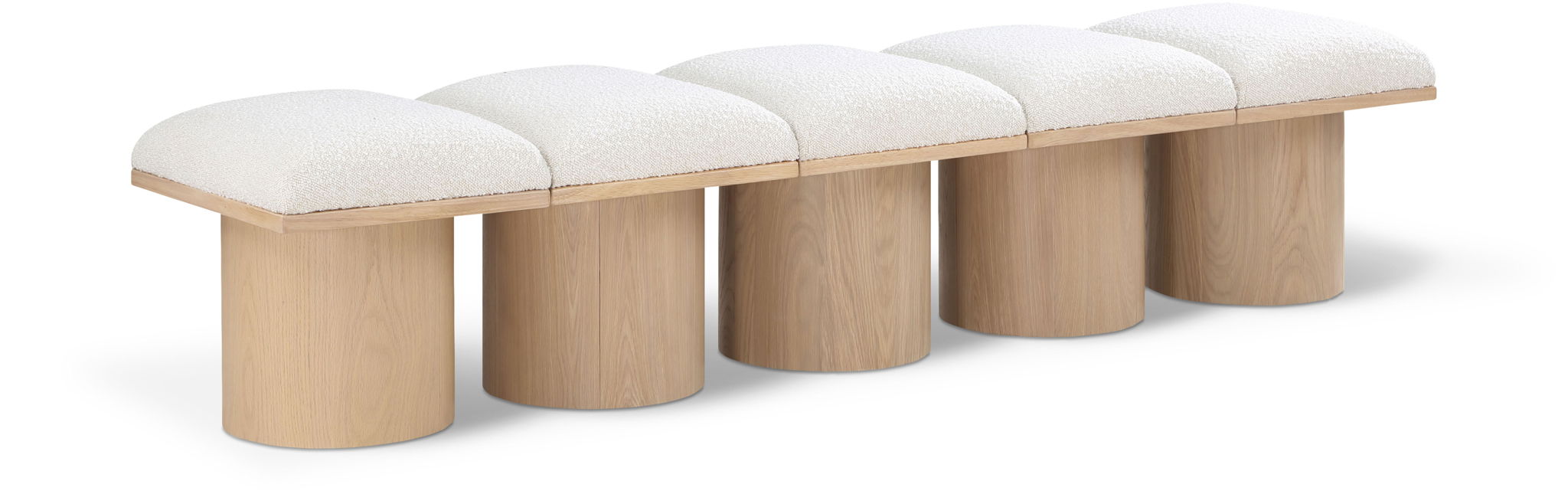 Pavilion - 5 Piece Modular Bench With Natural Base