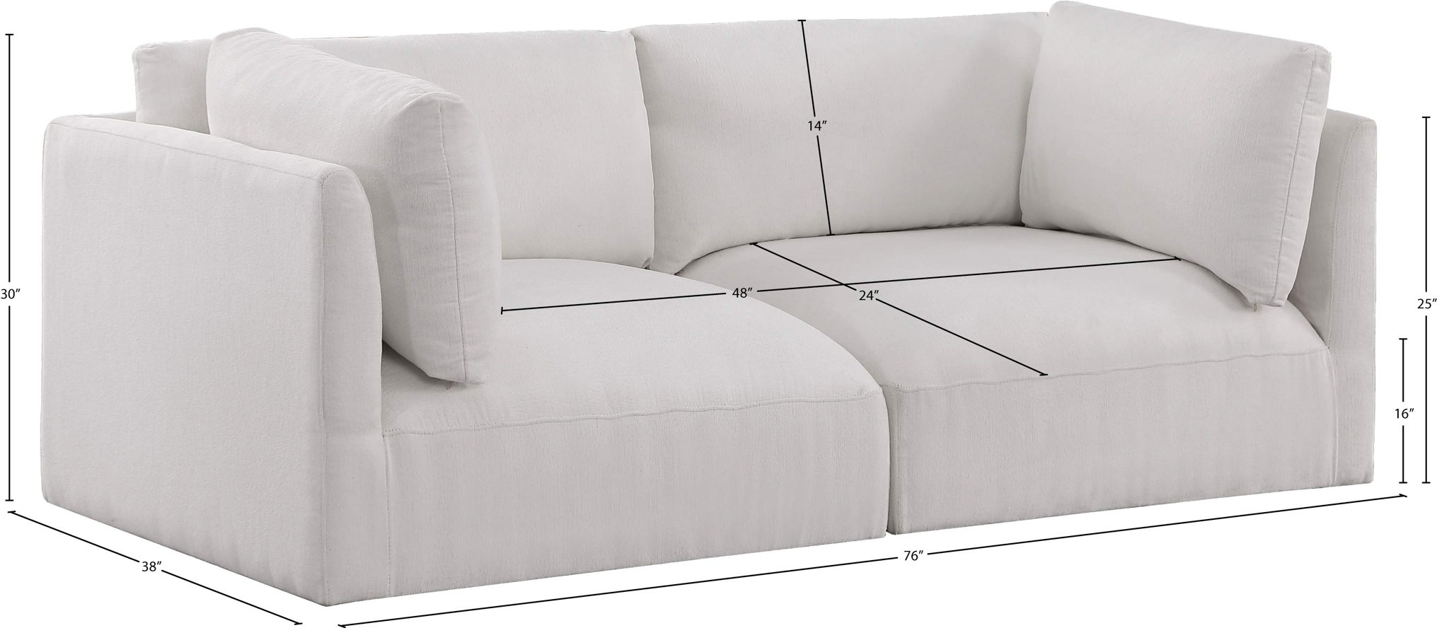 Ease - 2 Seat Modular Sofa