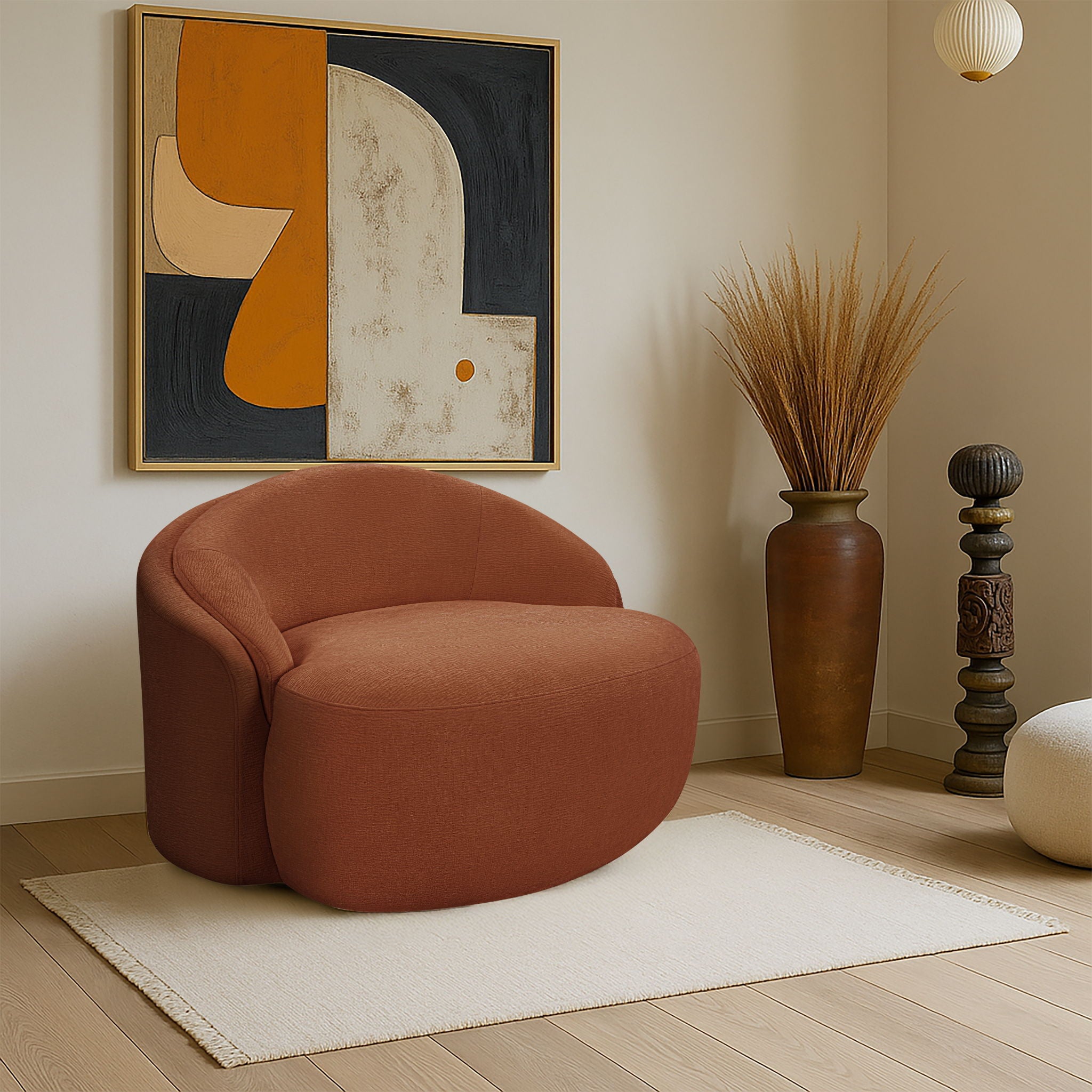 Caspian - Chenille Fabric Upholstered Chair