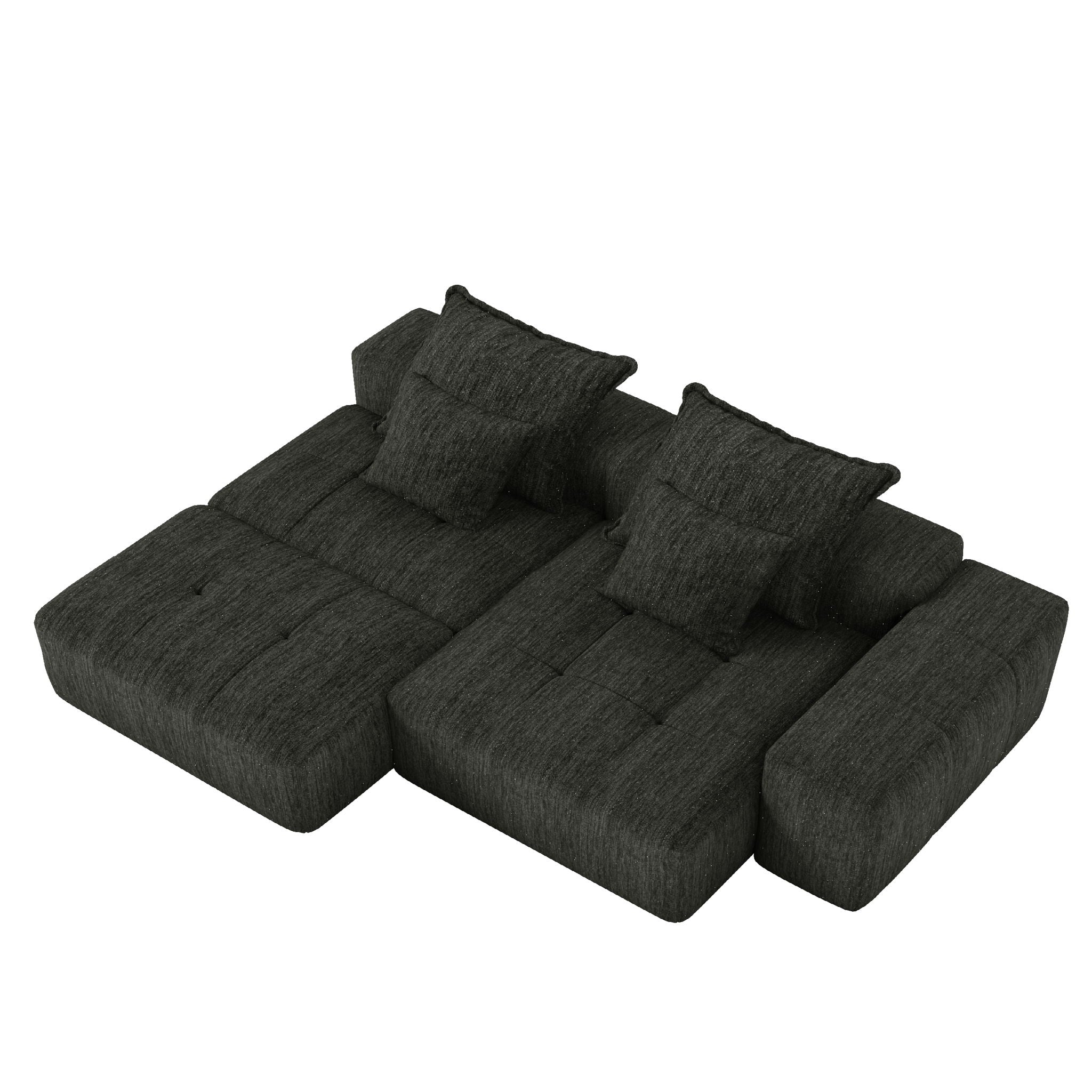 Modern Oversized Diy Combination Modular Sectional Sofa With Pillows