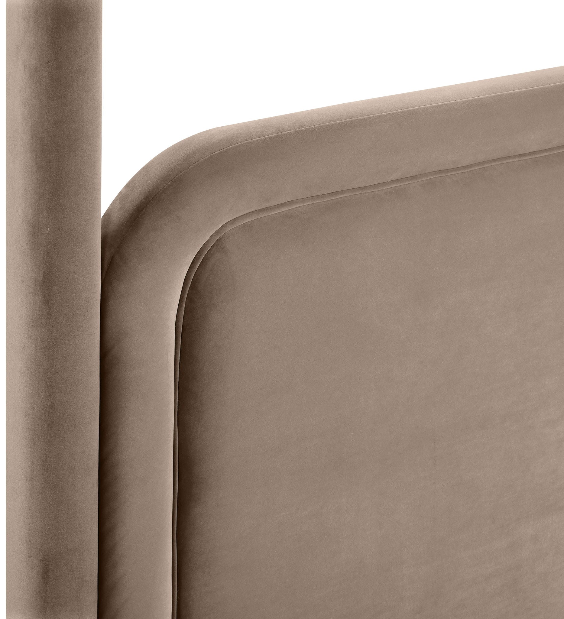 Salina - Velvet Upholstered Bed - Taupe