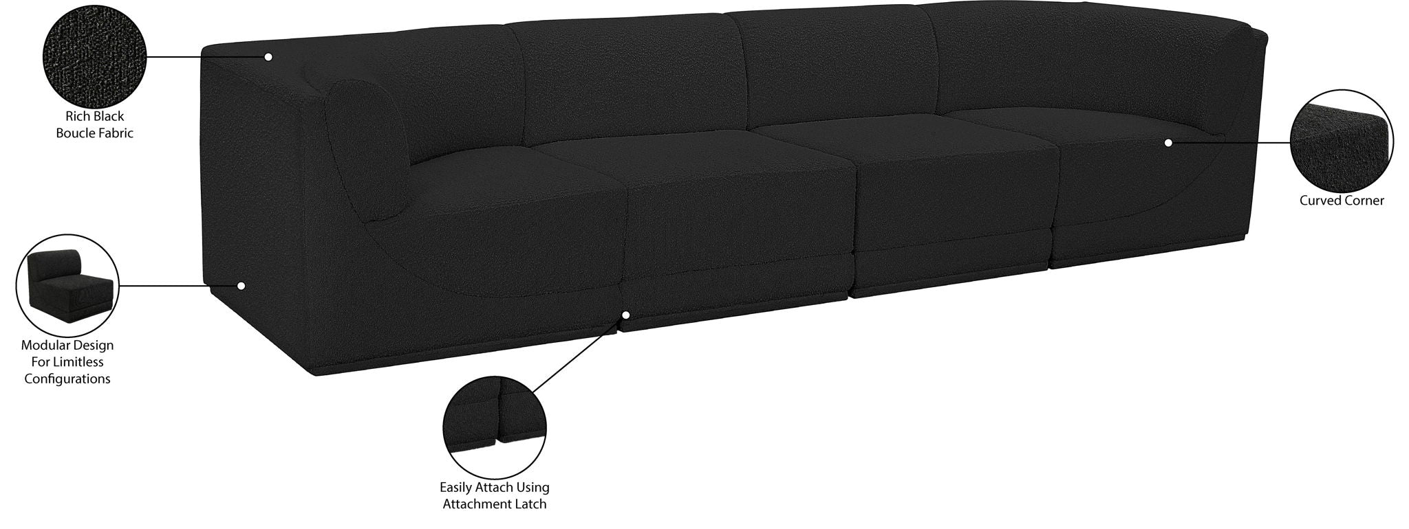 Ollie - 4 Seat Modular Sofa